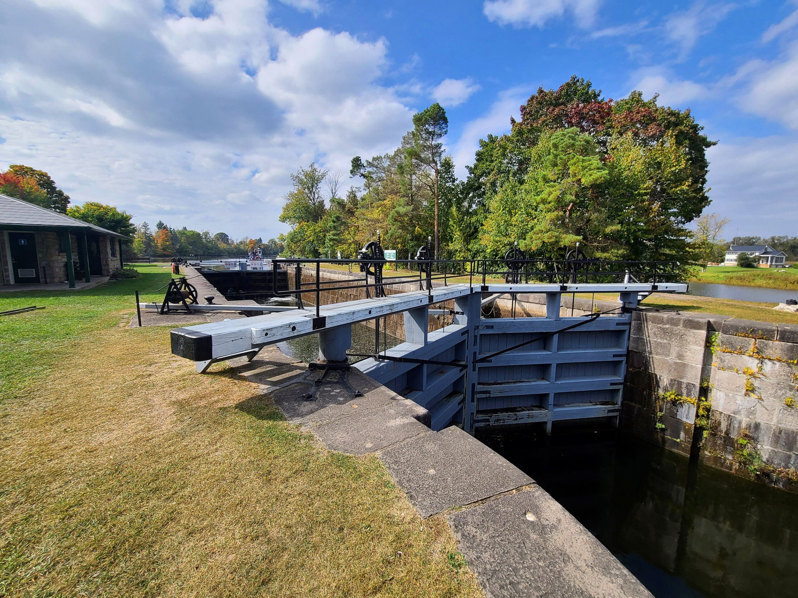 A small lock on the Rideau River.