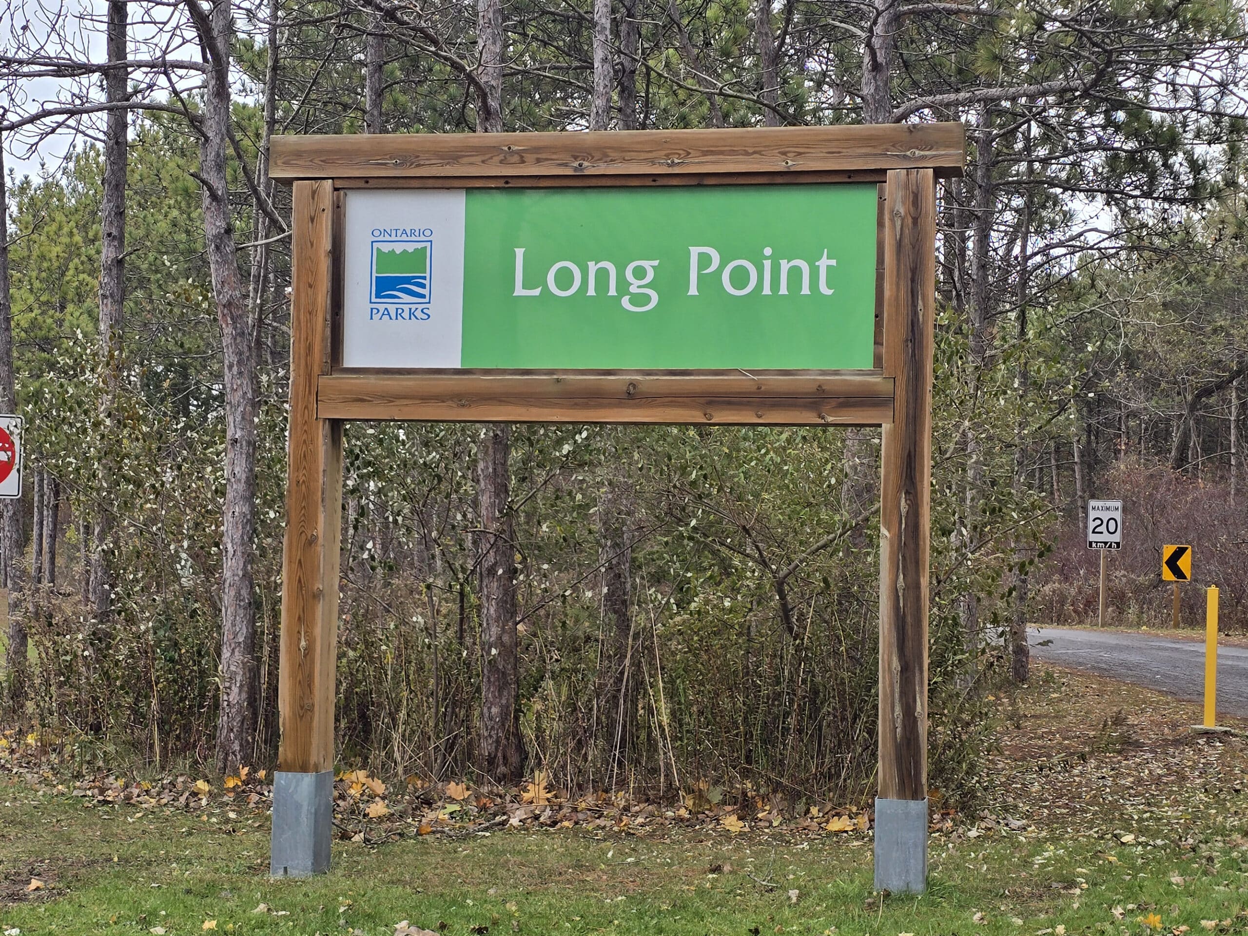 The Long Point Provincial Park sign.