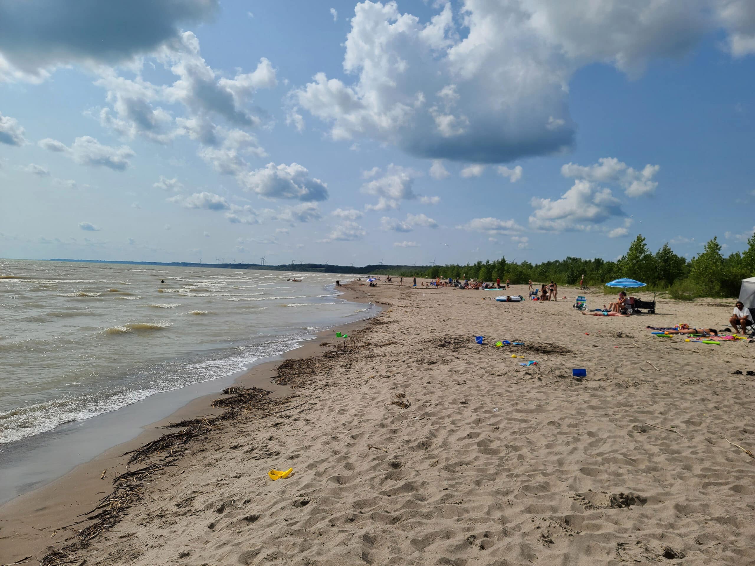 The beach at port burwell provincial park.