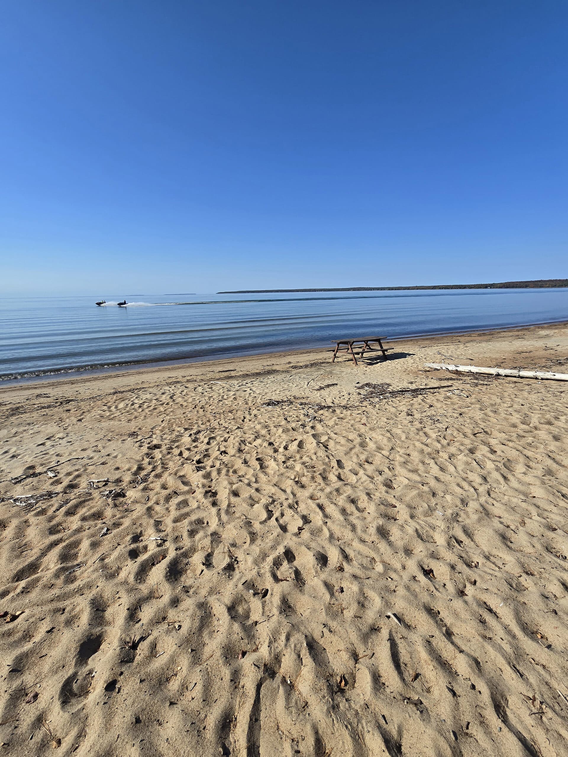 Batchawana Bay Beach, A long beach on Lake Superior.