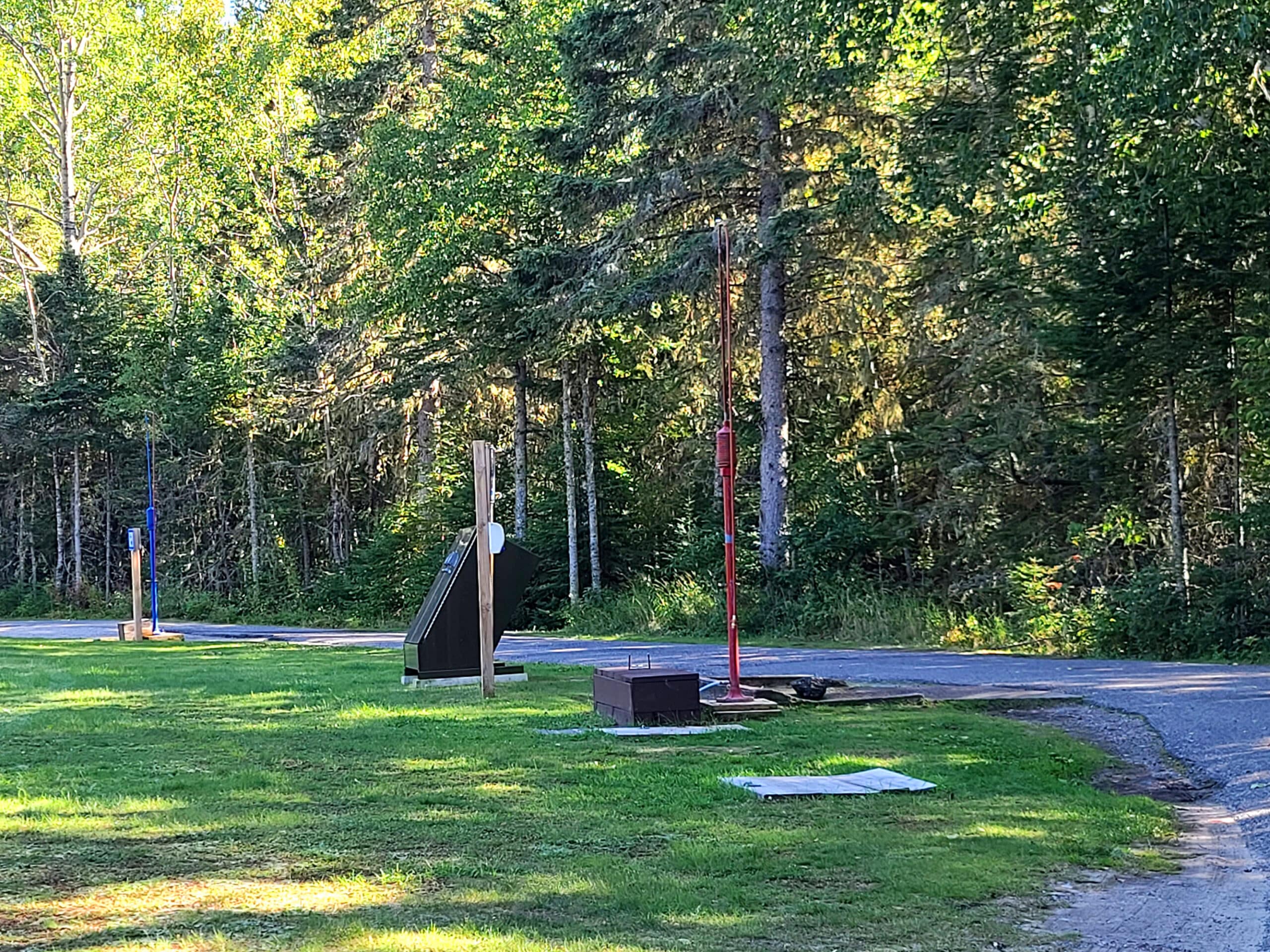 A 2 pedestal dump and fill station in neys provincial park.