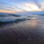 A pastel sunset over Lake Superior.