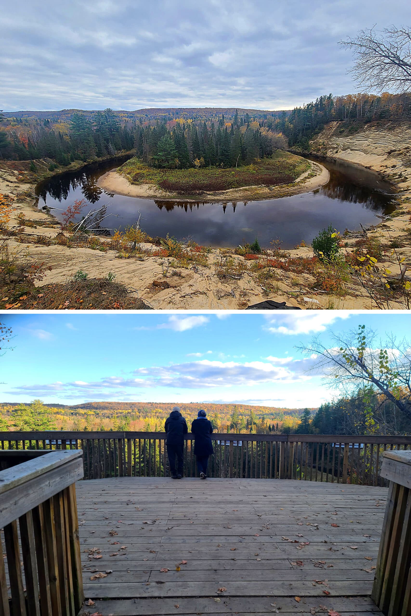 The big bend lookout at Arrowhead, overlooking a bend in the river.