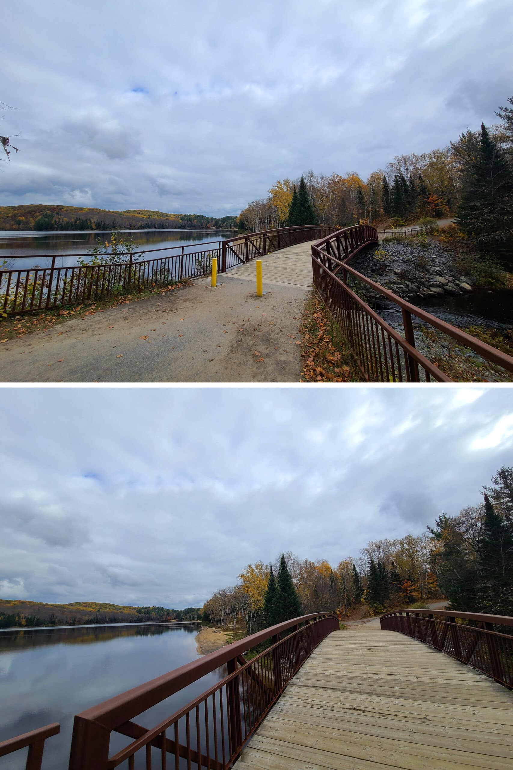 The foot bridge at Arrowhead Provincial Park.