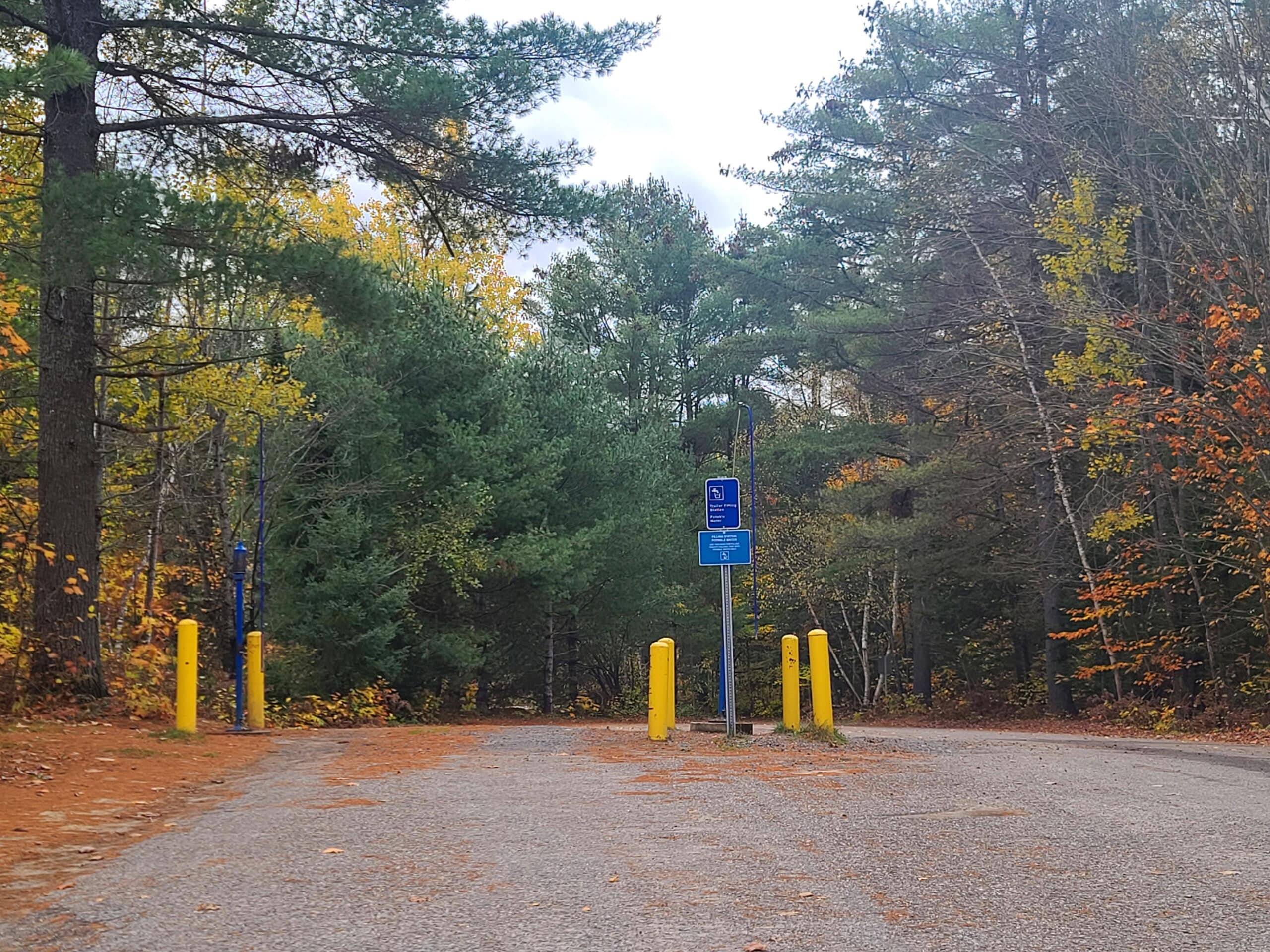 The trailer sanitation station at Arrowhead Provincial Park.