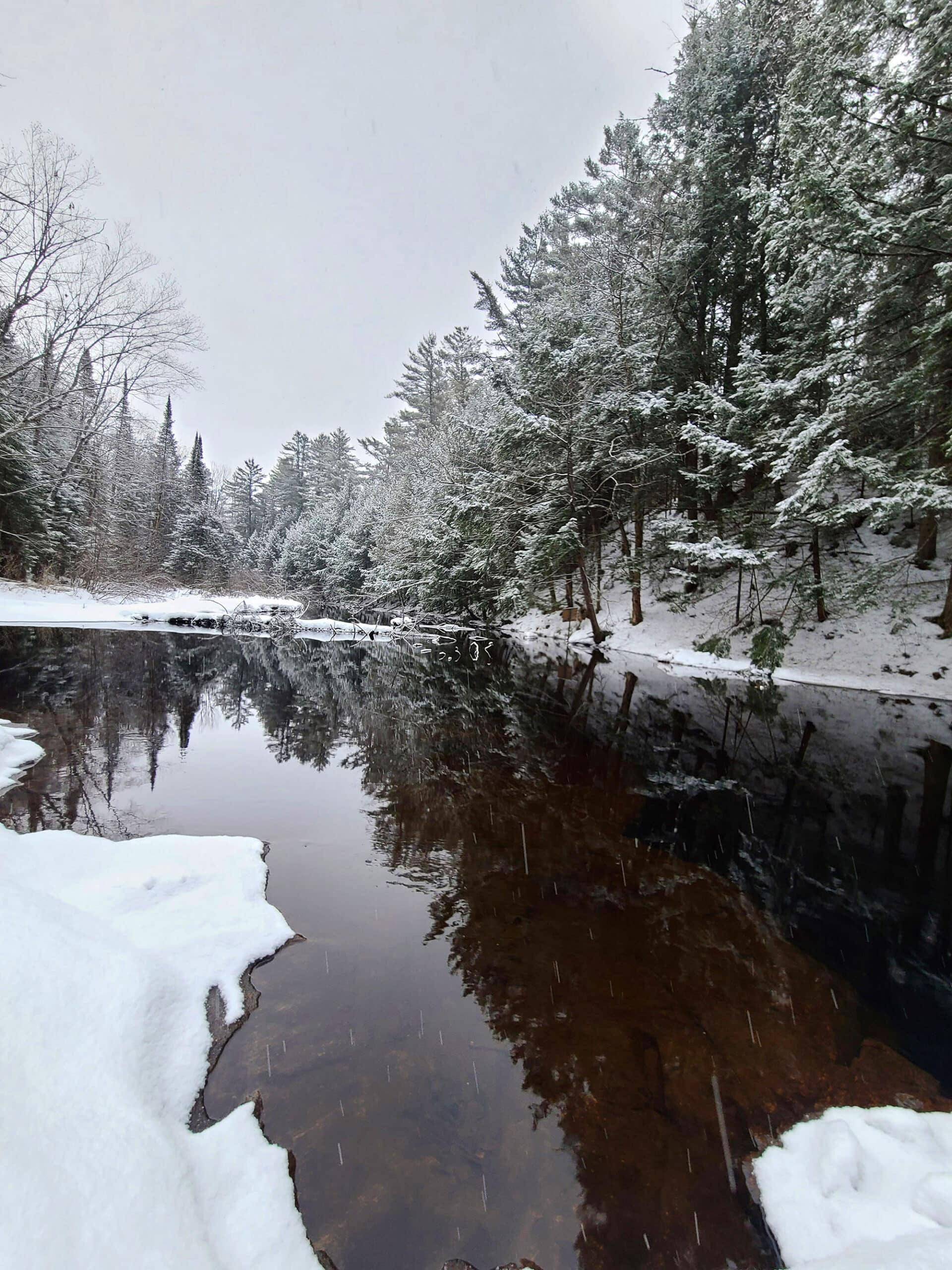 Stubb's Falls in the winter.