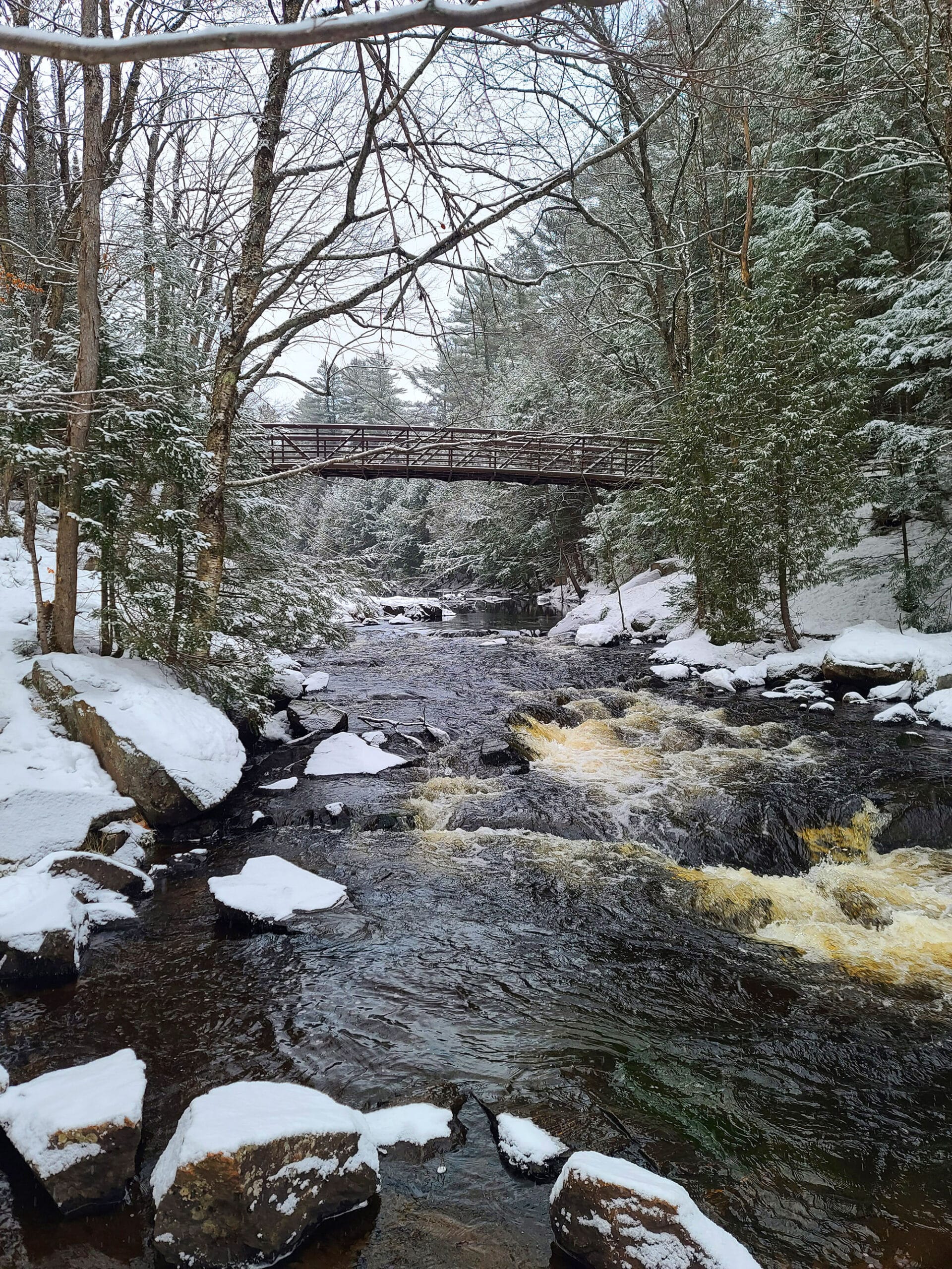 Stubb's Falls in the winter.