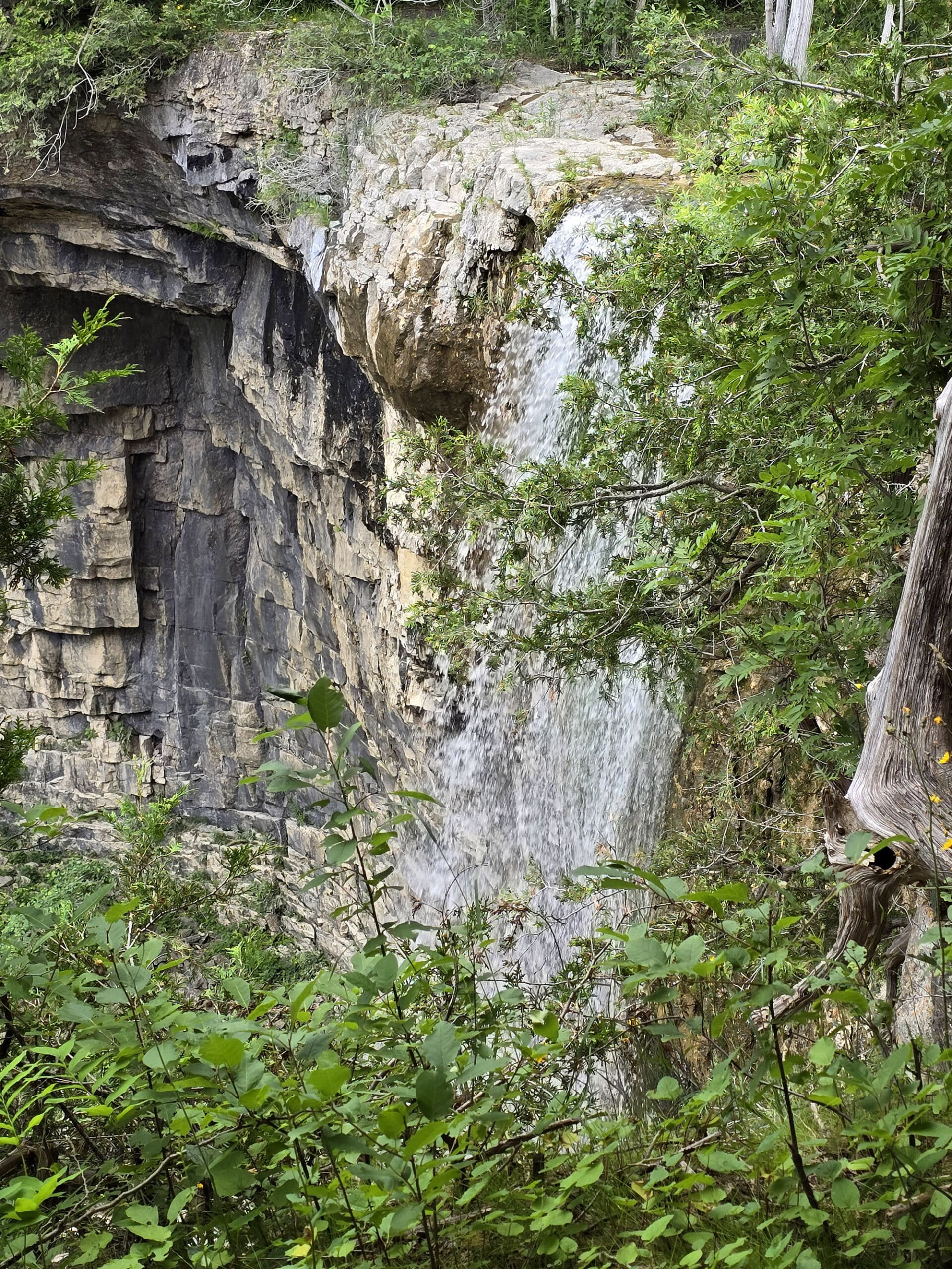 Eugenia falls, a tall waterfall off a cliff.