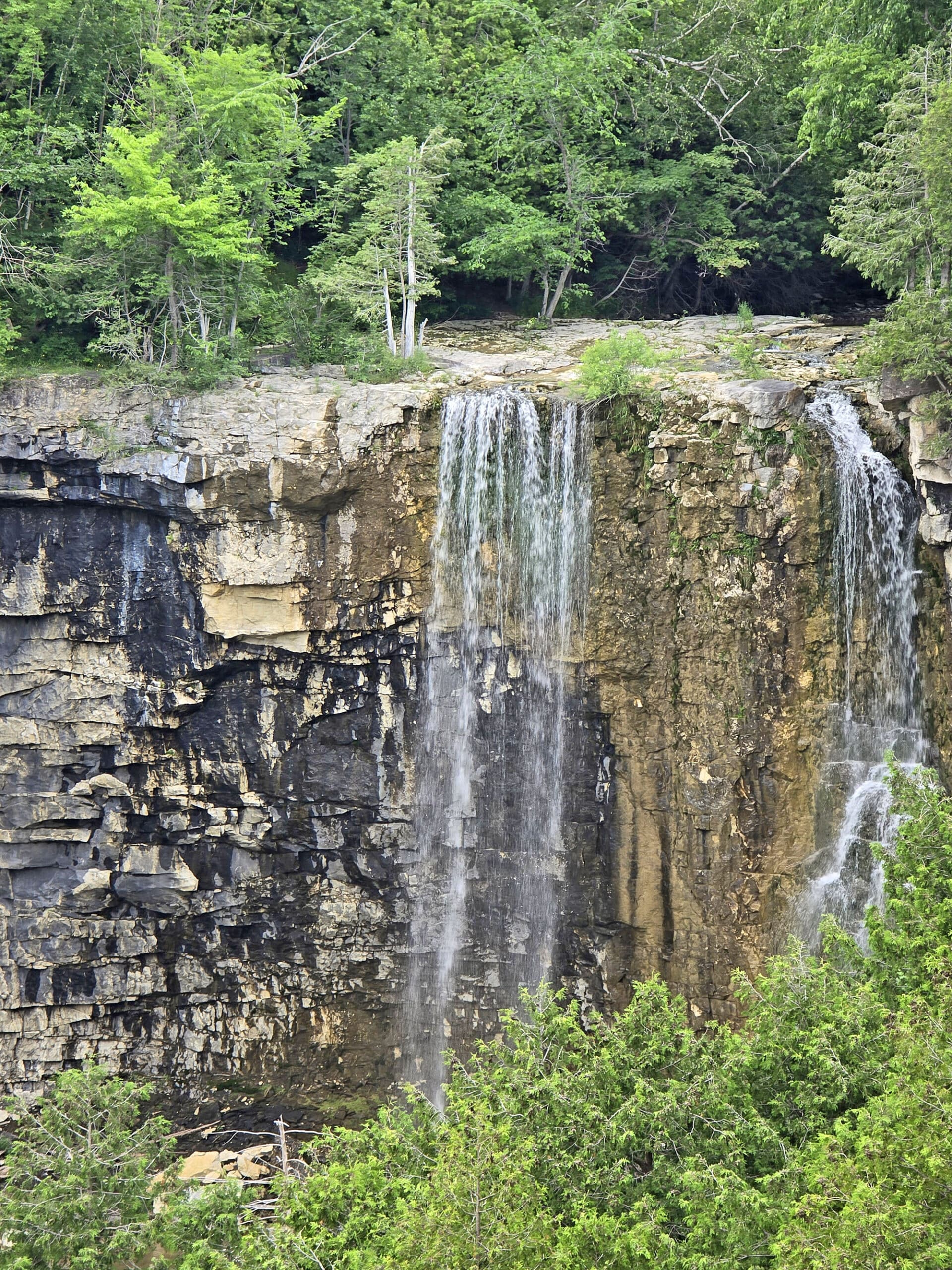 Eugenia falls, a tall waterfall off a cliff.