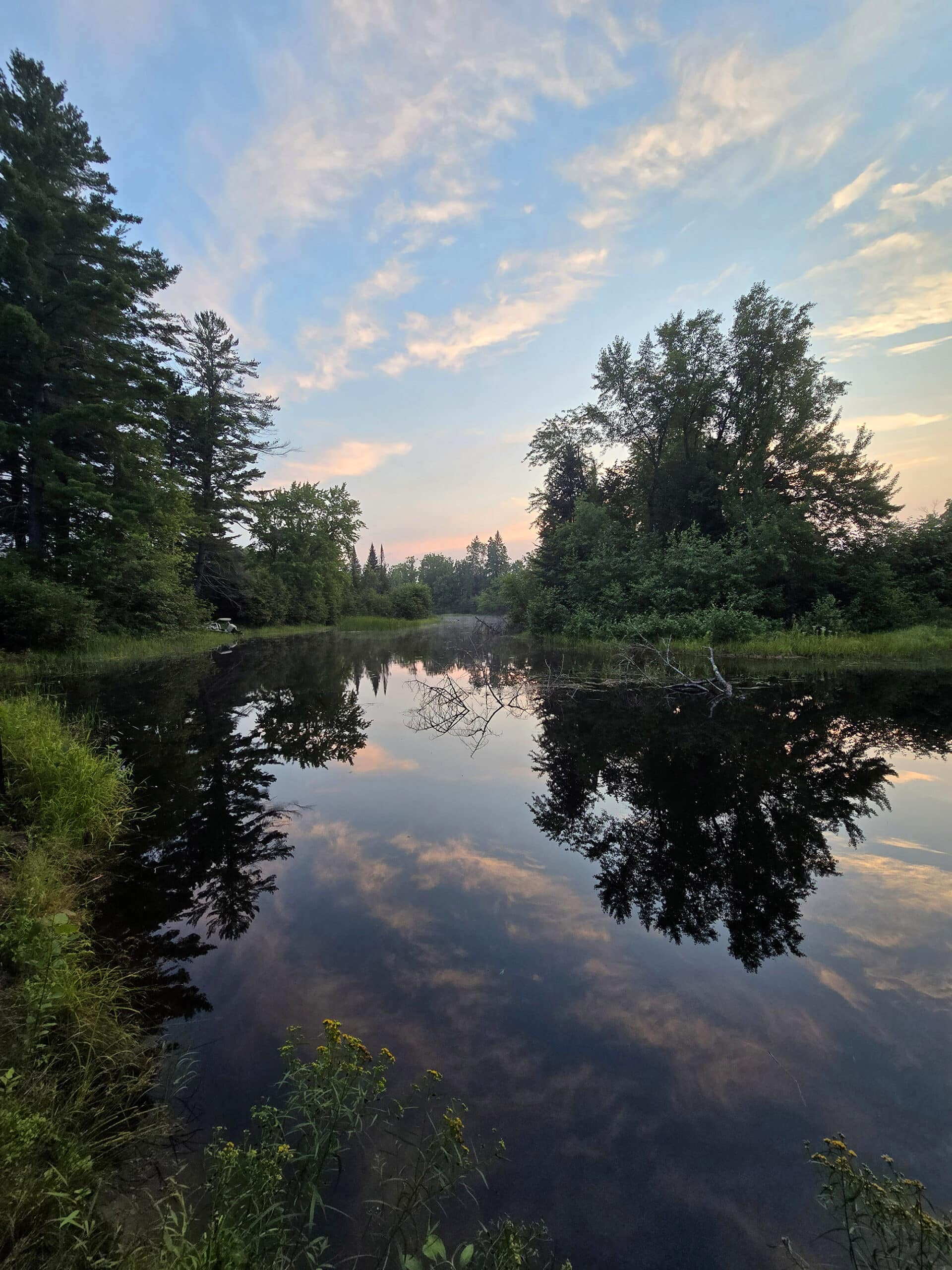 Sunrise over the Bonnechere river.