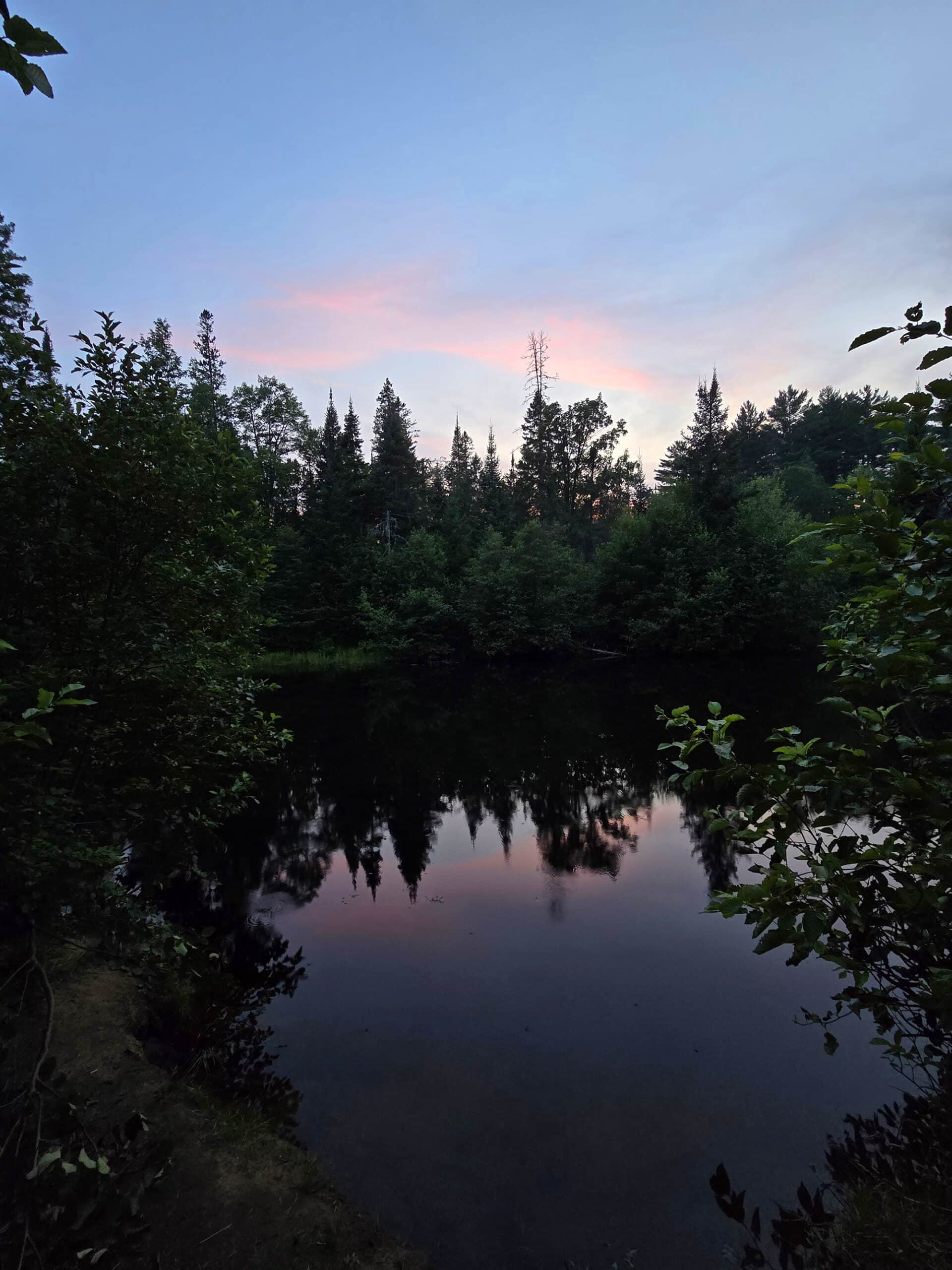 Sunrise over Bonnechere river.