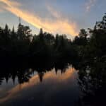 Sunset over the Bonnechere river.