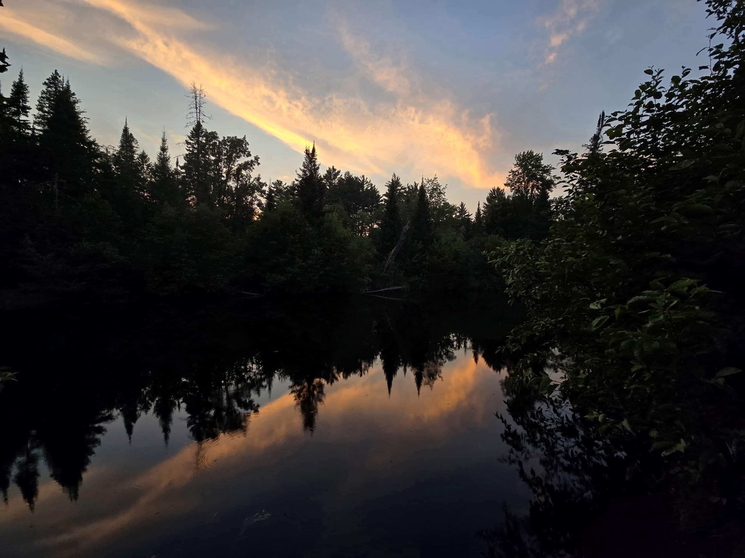 Sunset over the Bonnechere river.