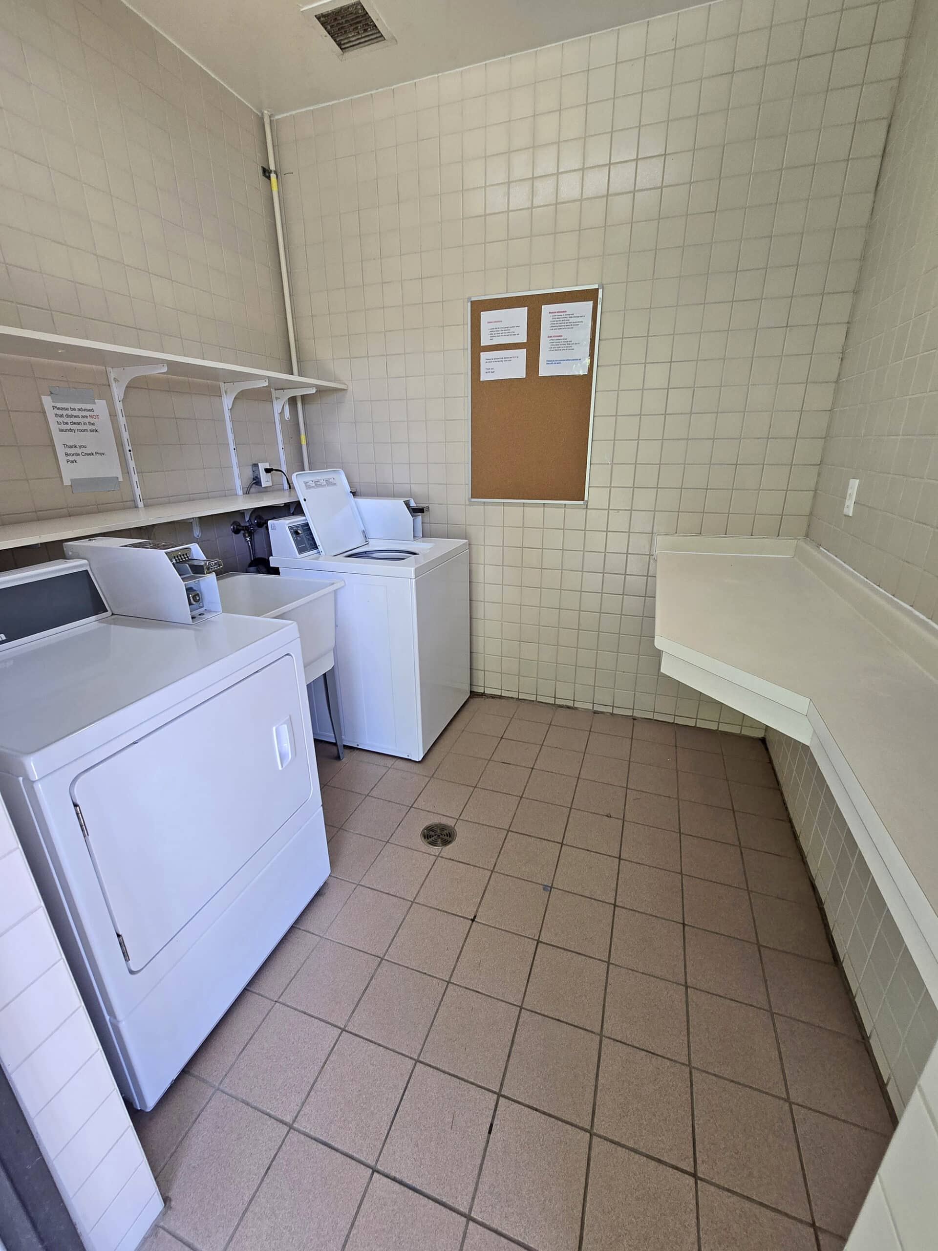 A small laundry room.