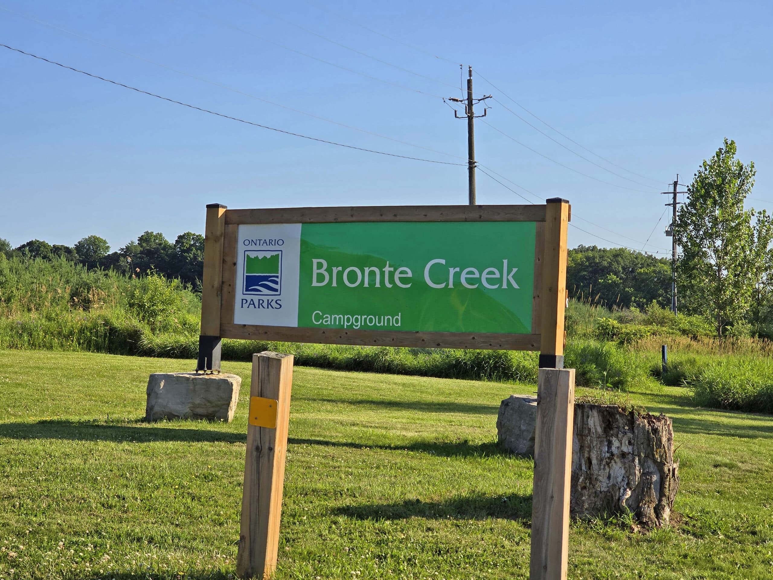 The Bronte Creek Provincial Park sign.