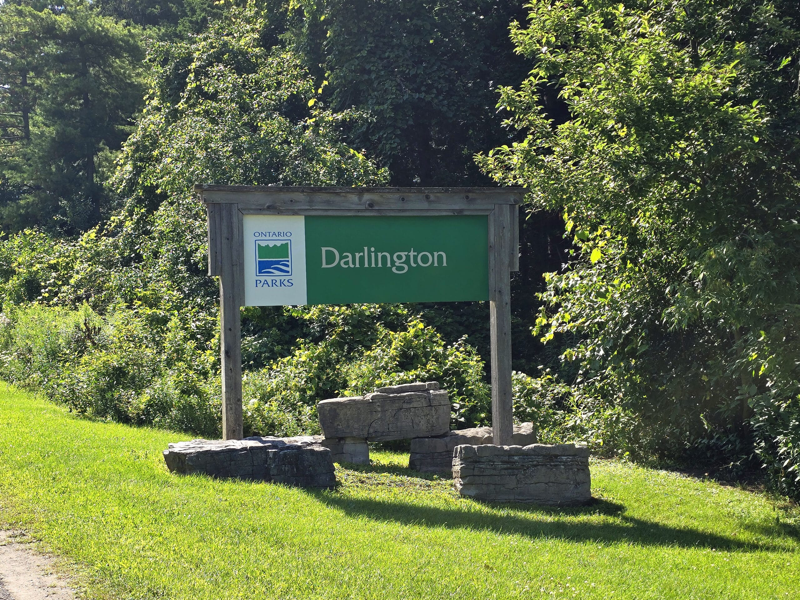 The Darlington Provincial Park Sign.