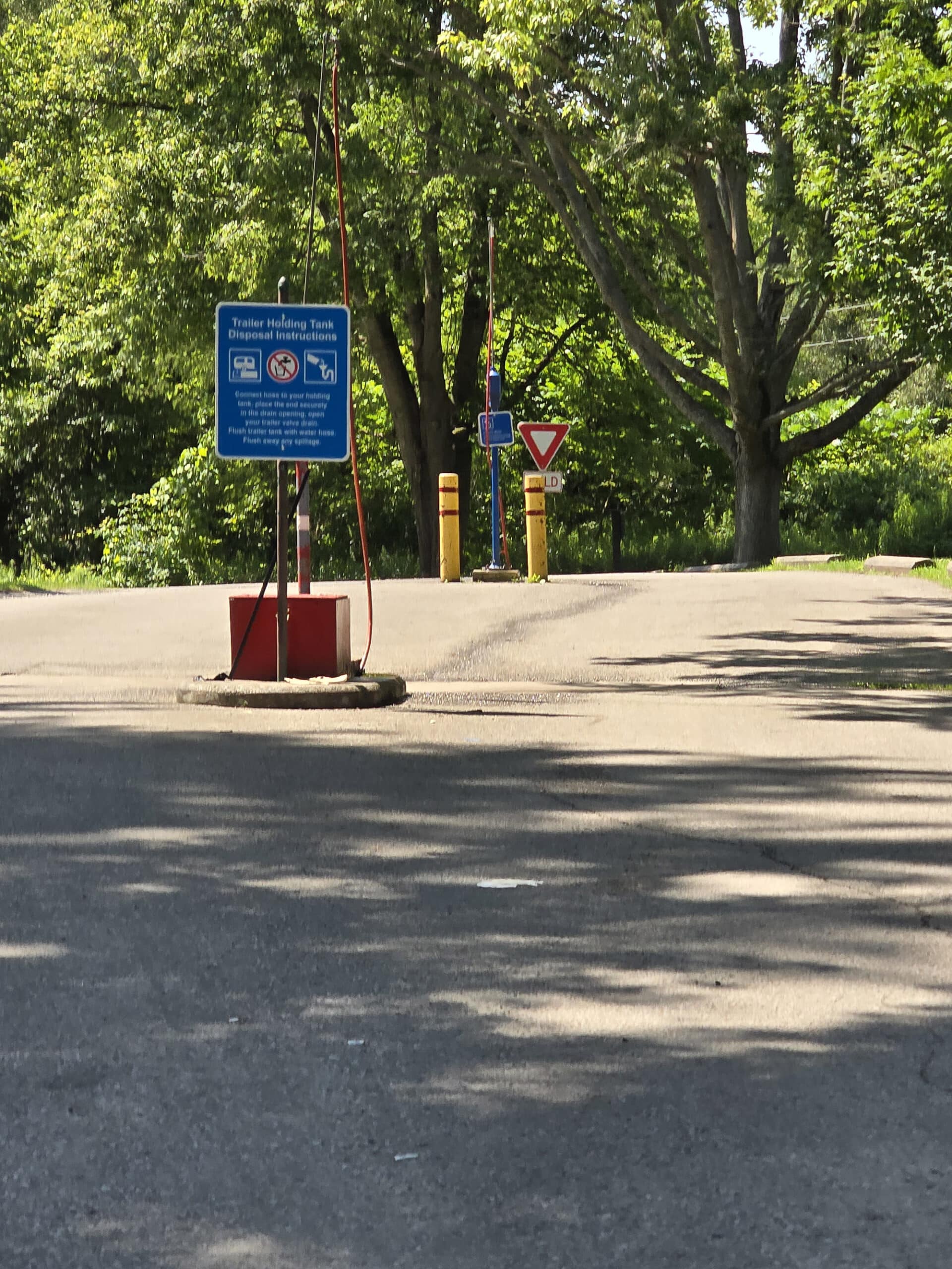 The trailer sanitation station at darlington provincial park.