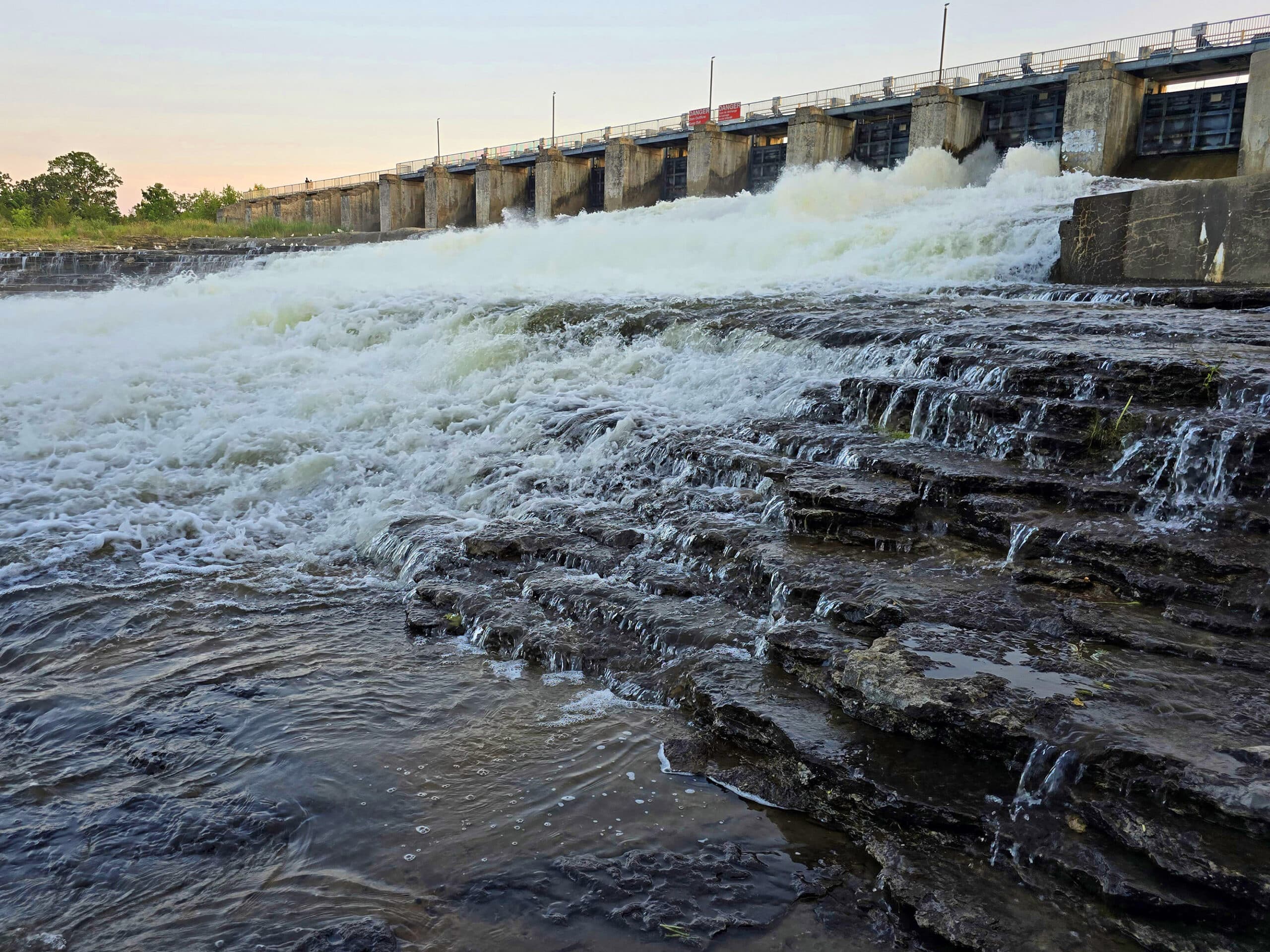 Healey Falls, viewed from below.