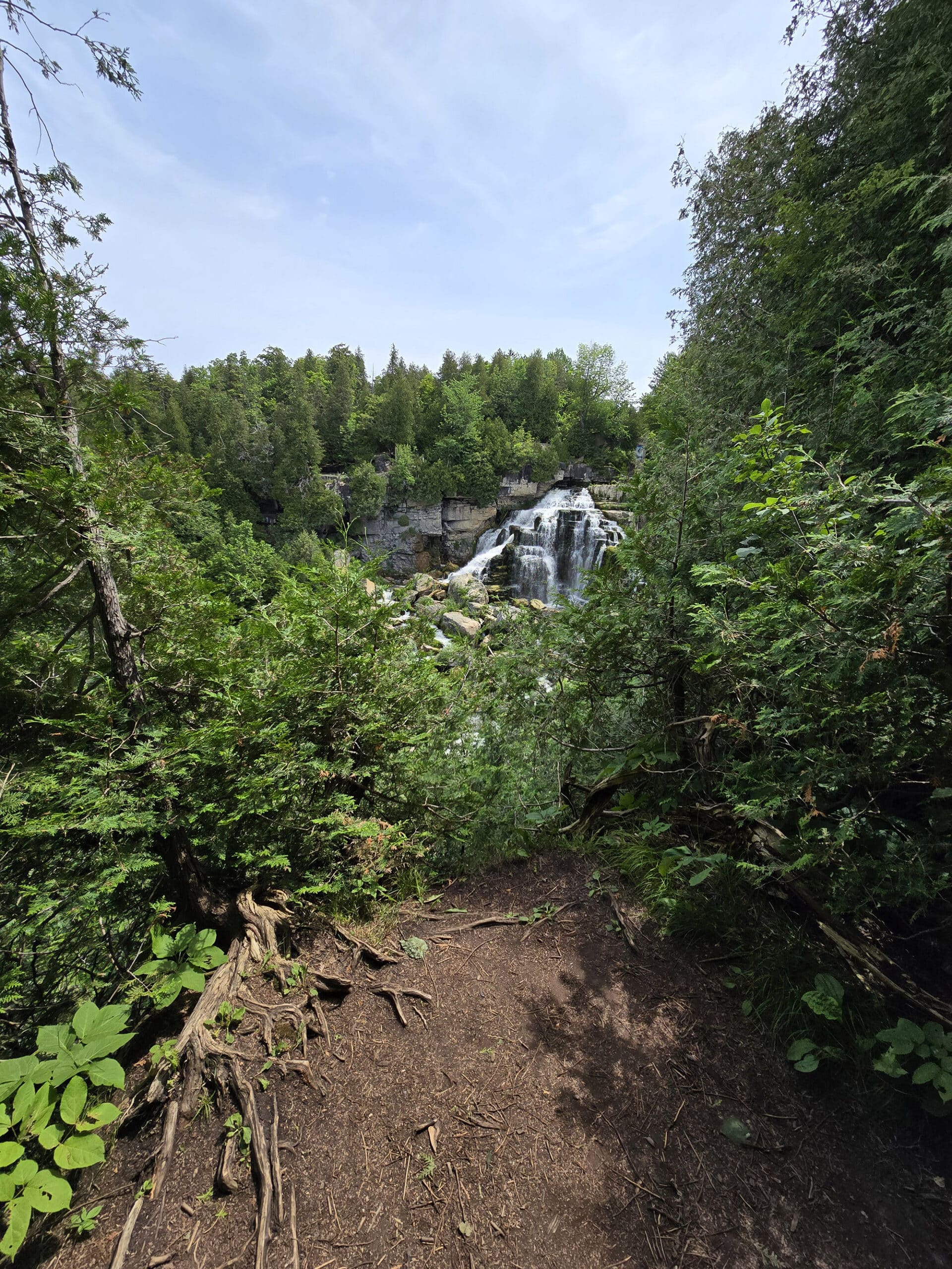 Inglis Falls viewed from one of the lookouts on the Bruce Trail.