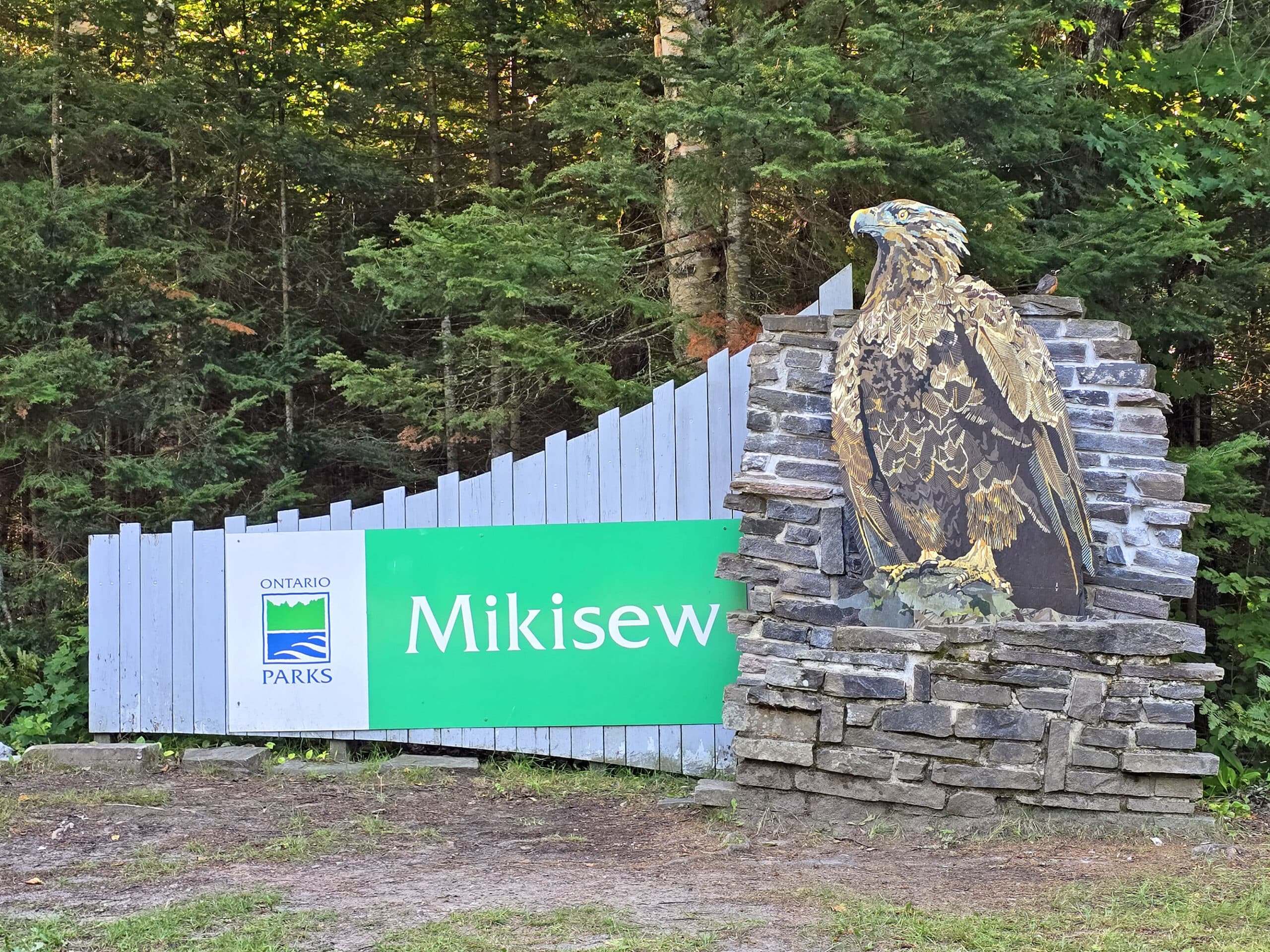 The Mikisew Provincial Park entrance sign,