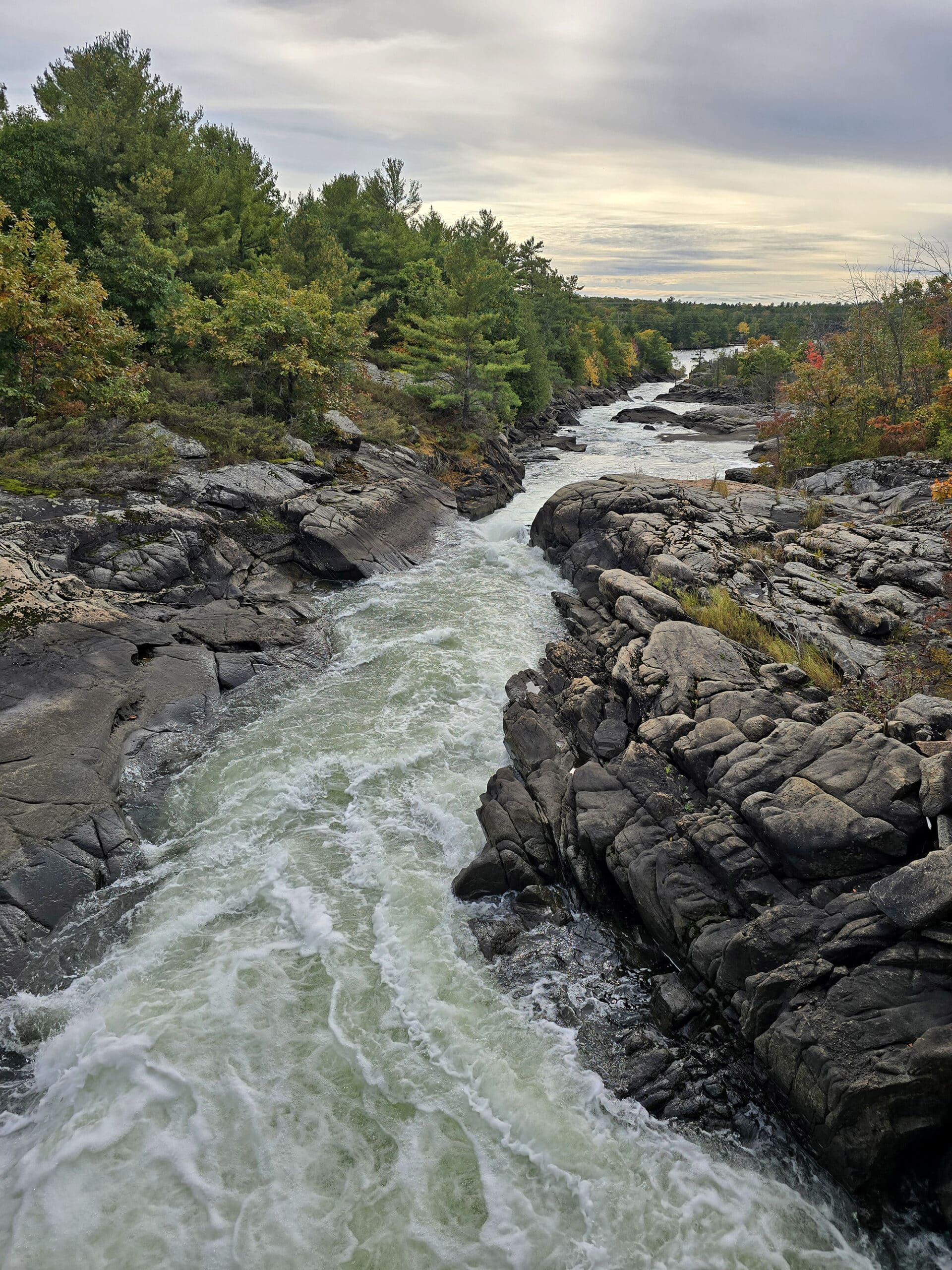 The spillway at big chute marine railway.