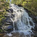 Gariepy Creek Falls Waterfall at high flow.