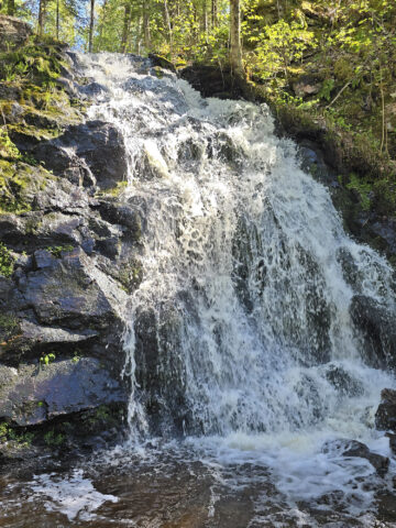Gariepy Creek Falls Waterfall at high flow.