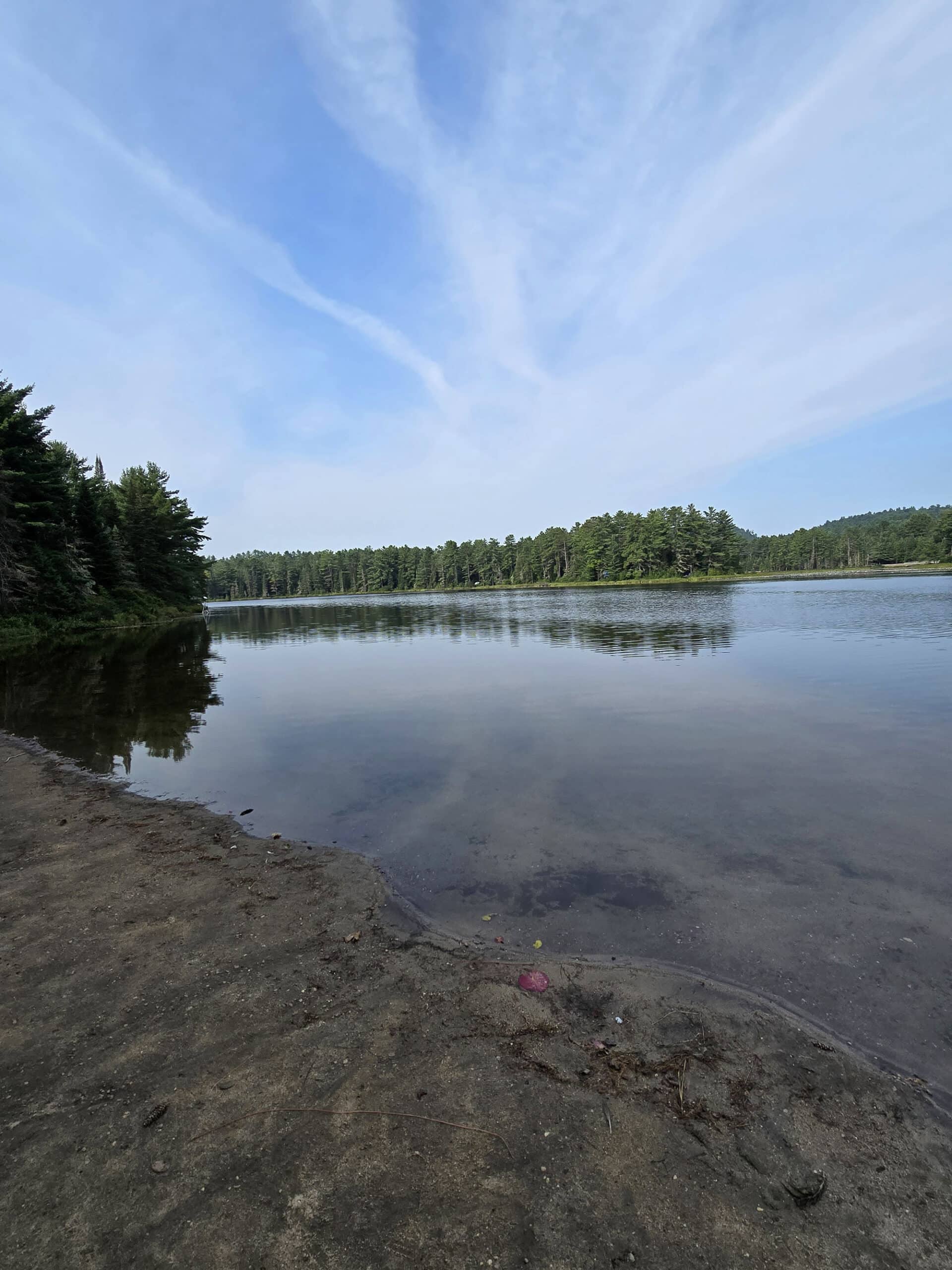 Mew Lake just after sunrise.