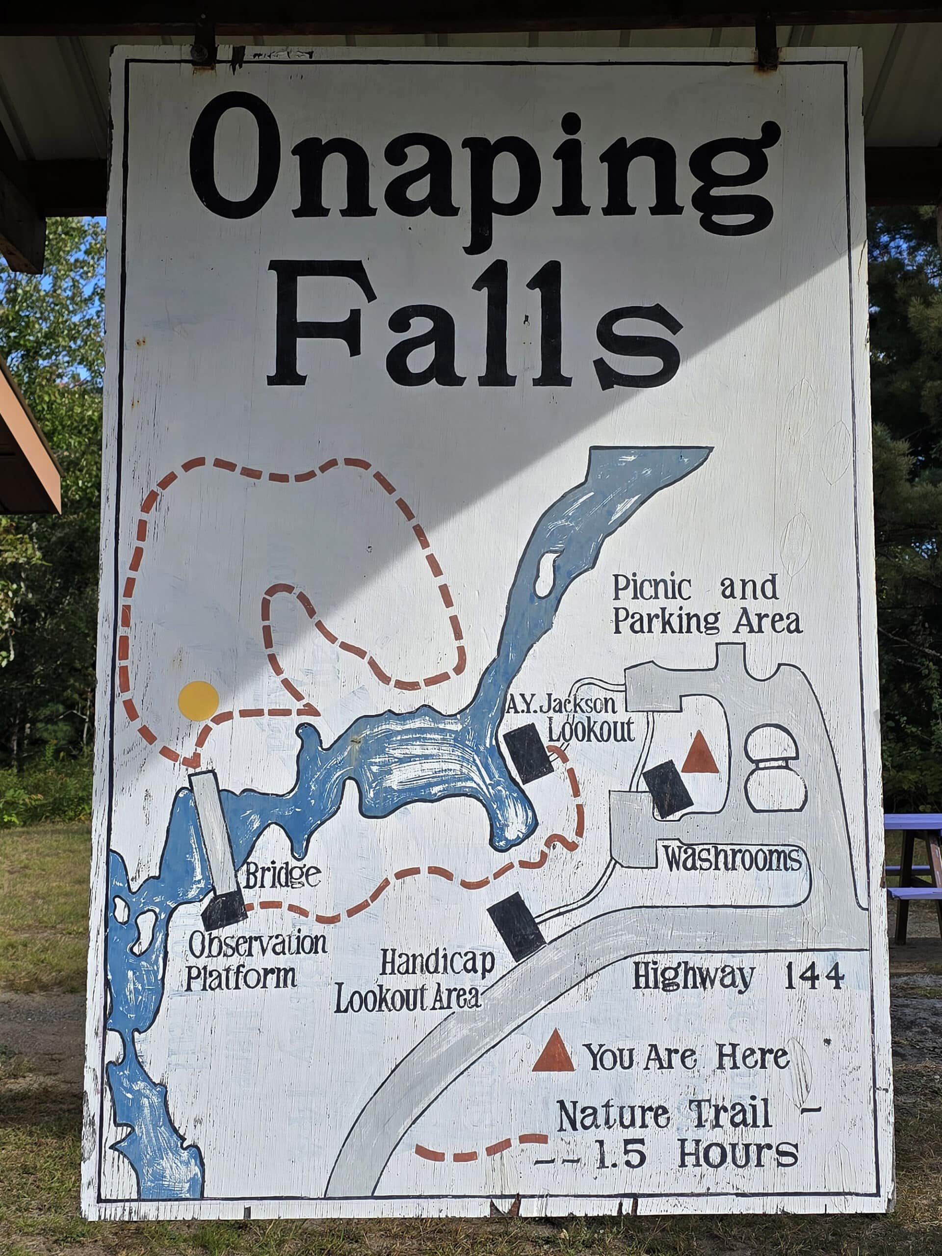 A map of Onaping Falls