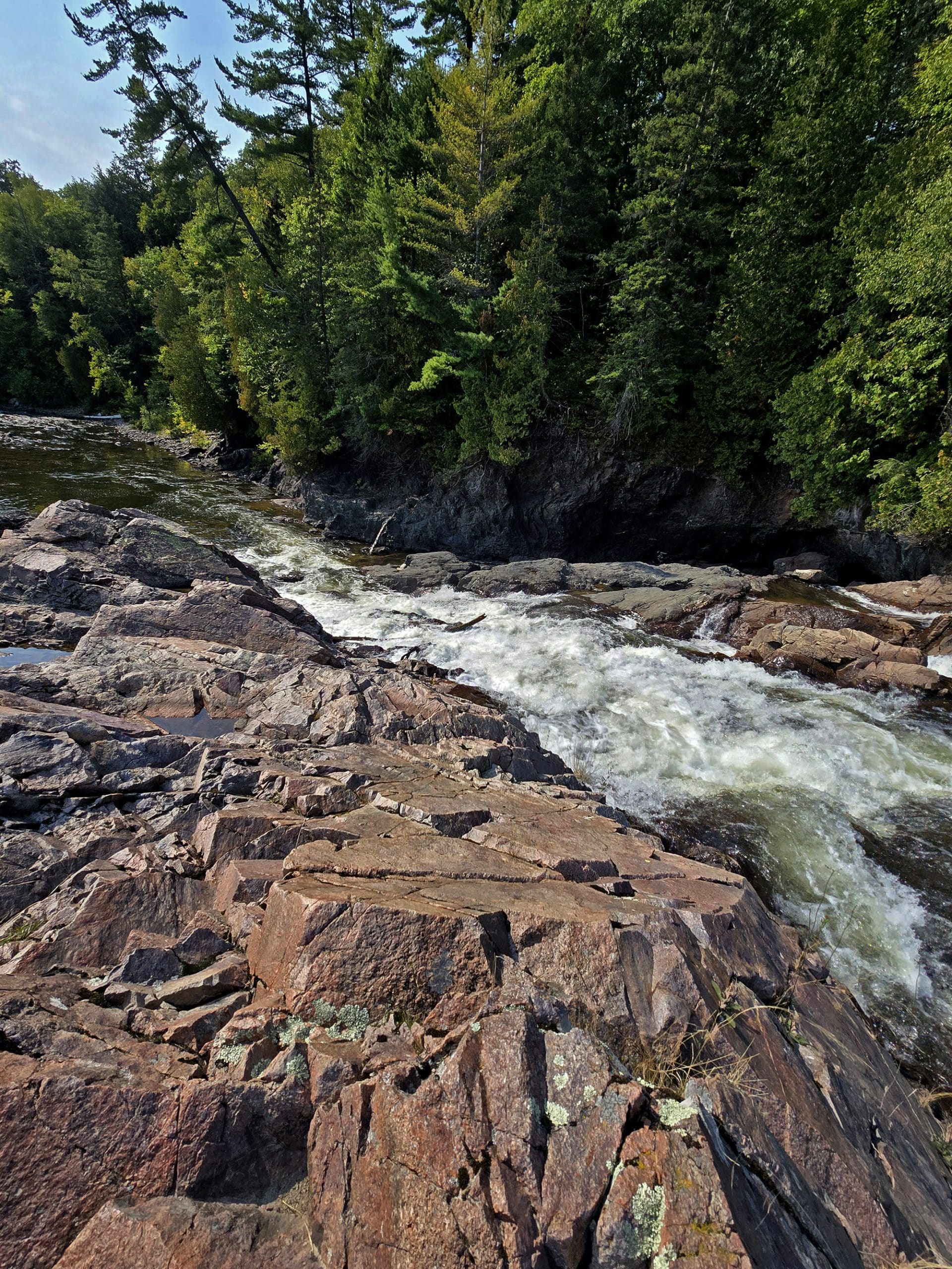 The Chippewa Falls waterfall.