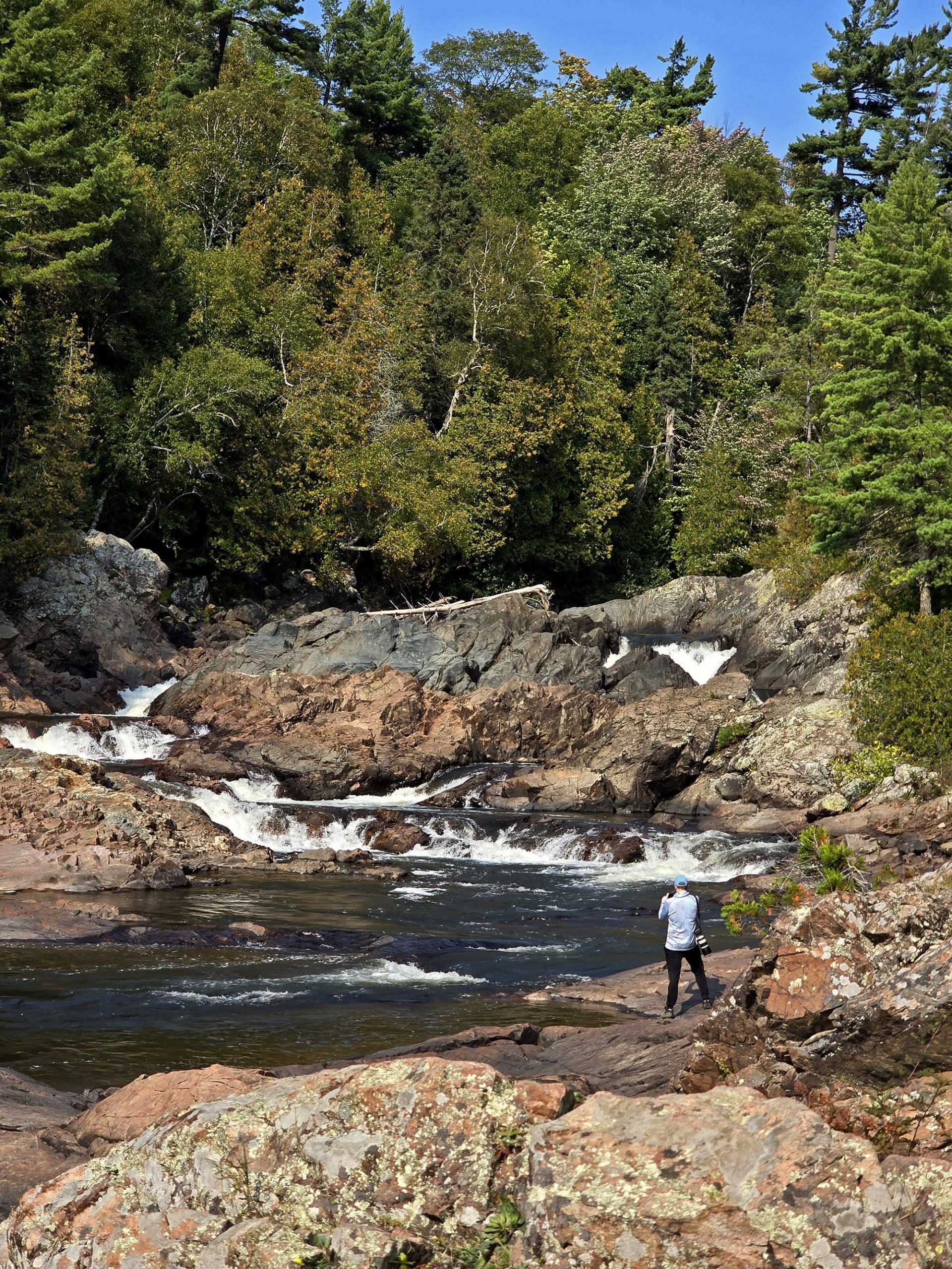 The Chippewa Falls waterfall.