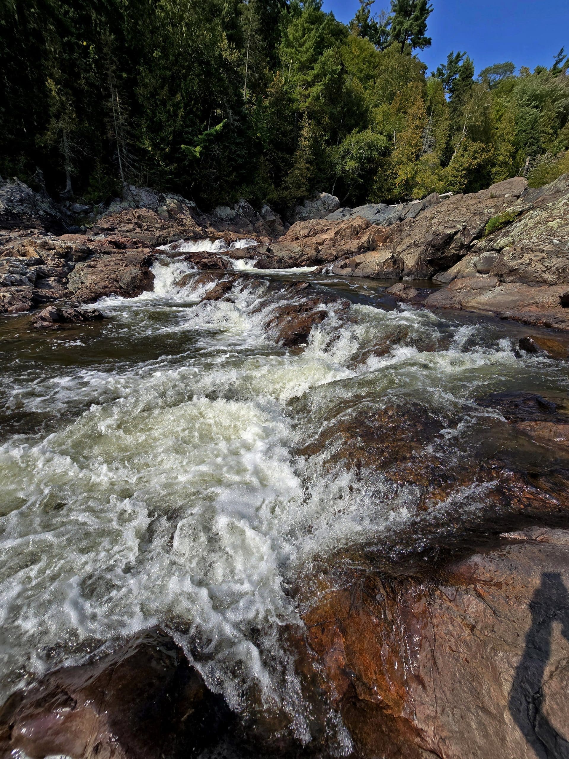 The Chippewa Falls waterfall.