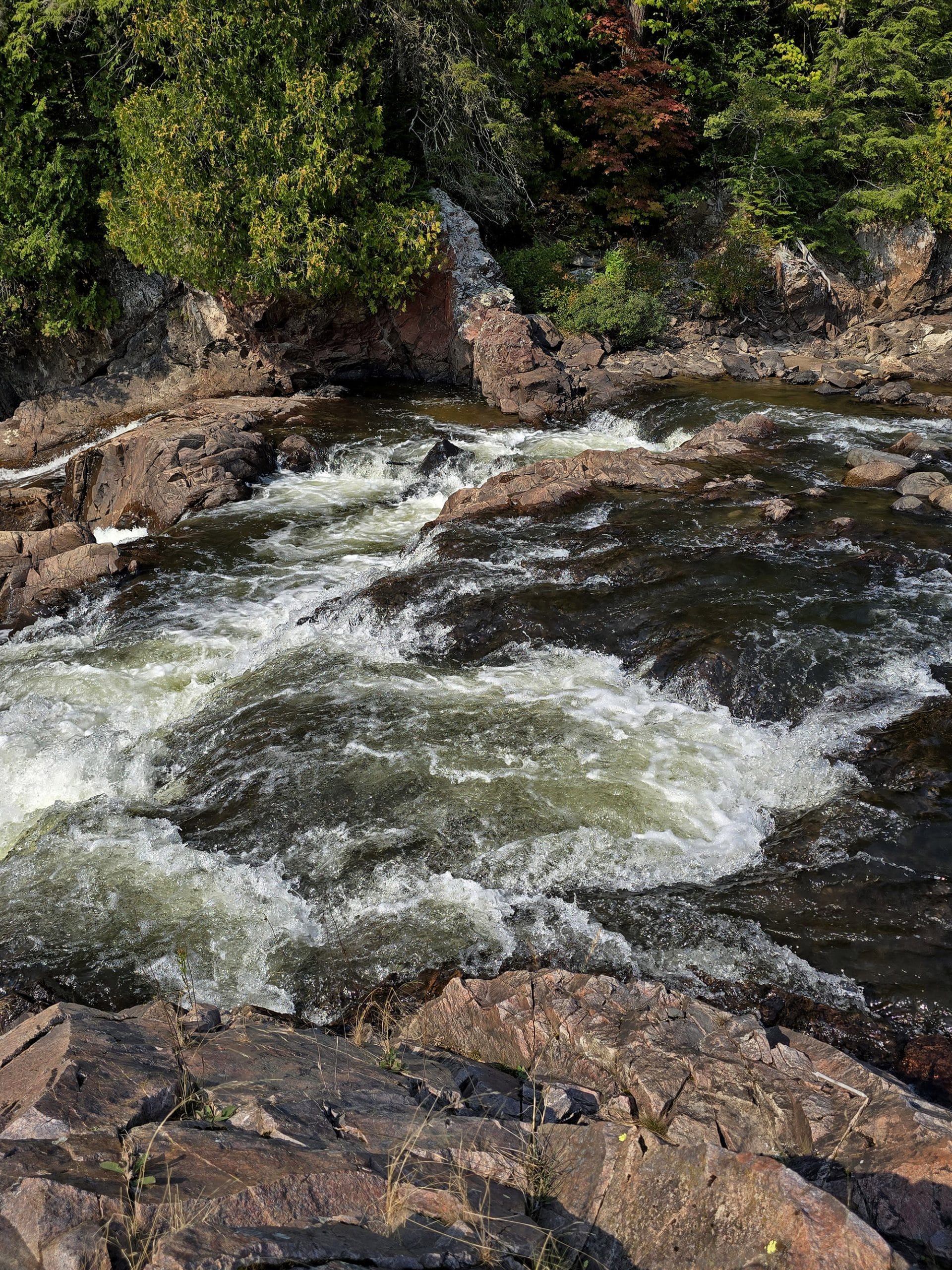 The Chippewa Falls waterfall.