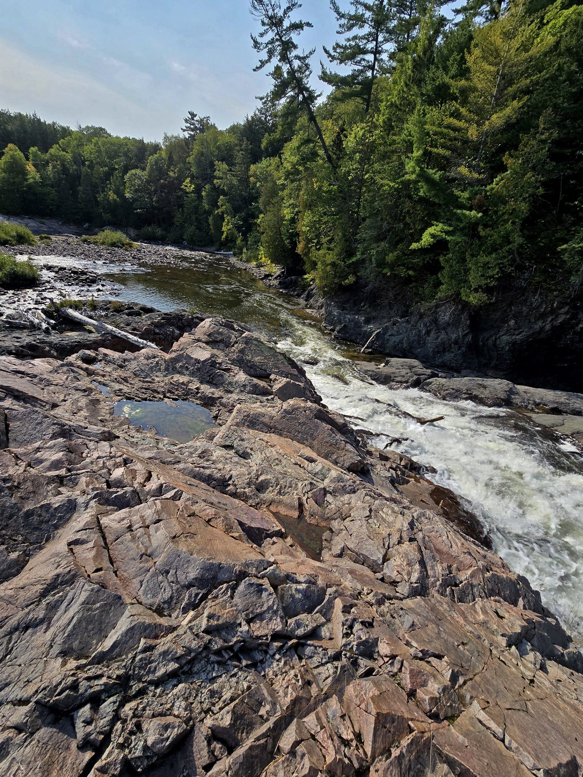 The Chippewa Falls waterfall.