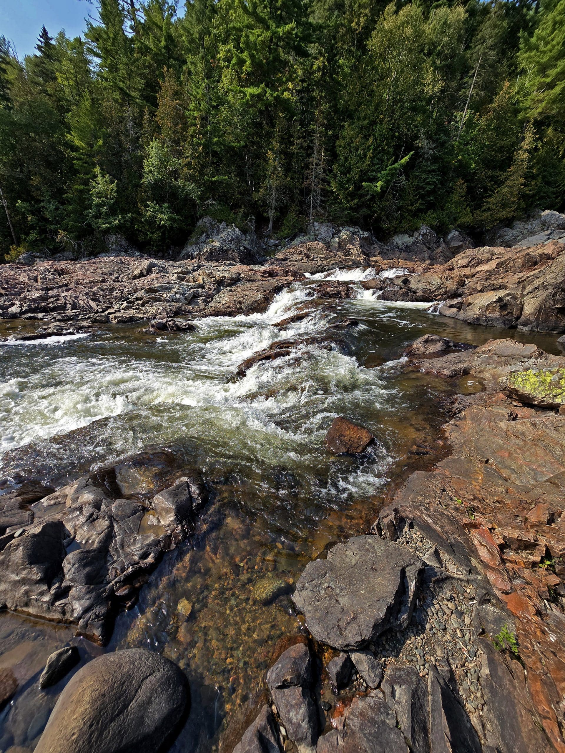 The Chippewa Falls waterfall.