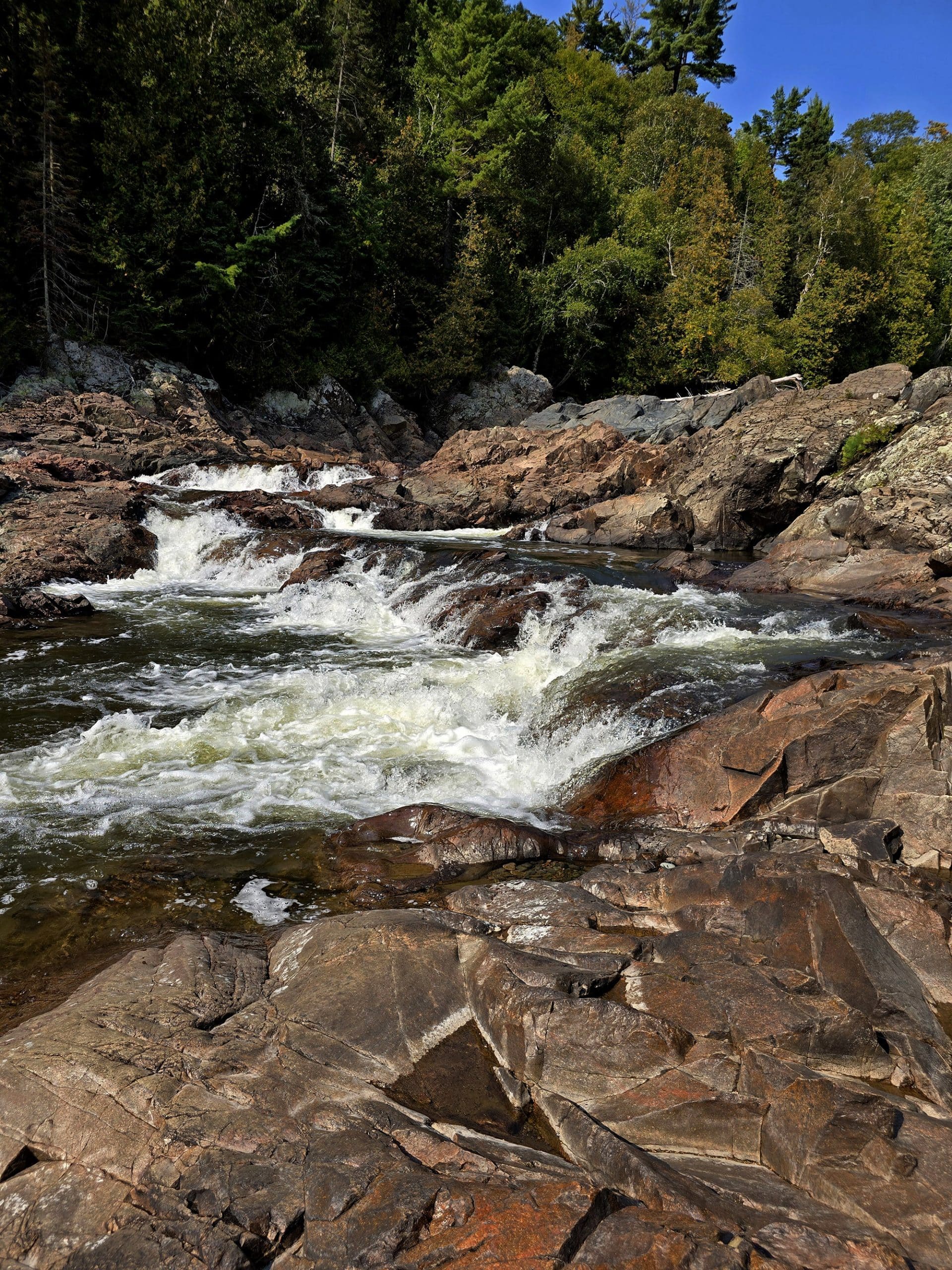 The Chippewa Falls waterfall.