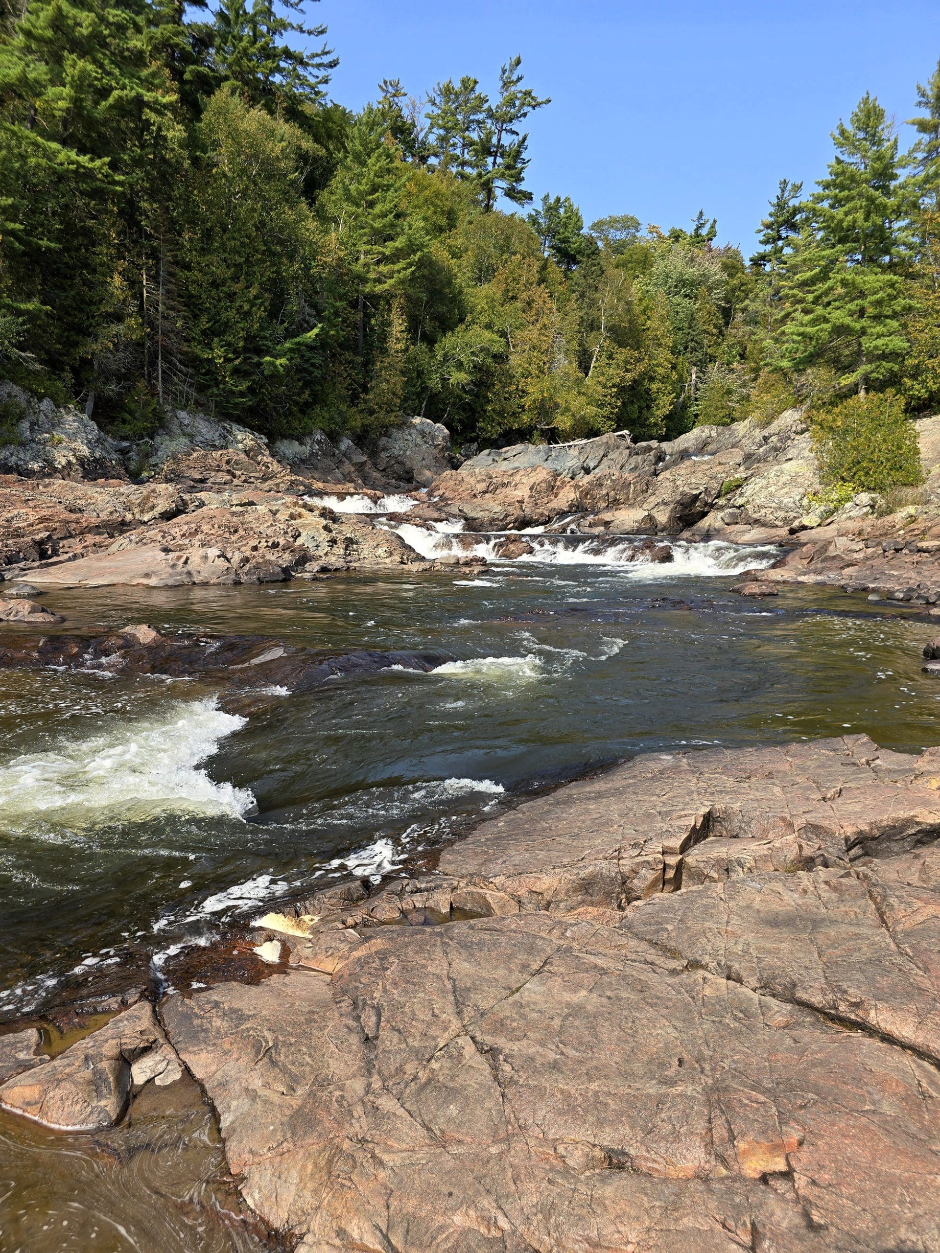 The Chippewa Falls waterfall.