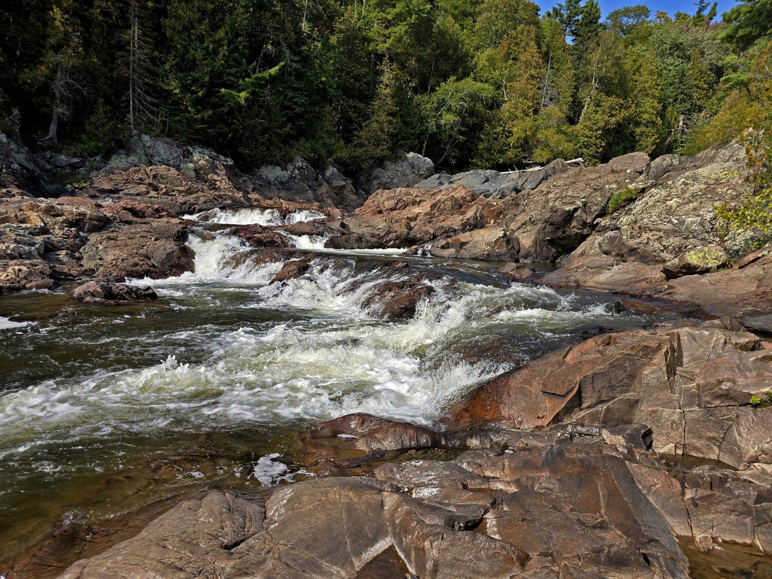 The Chippewa Falls waterfall.