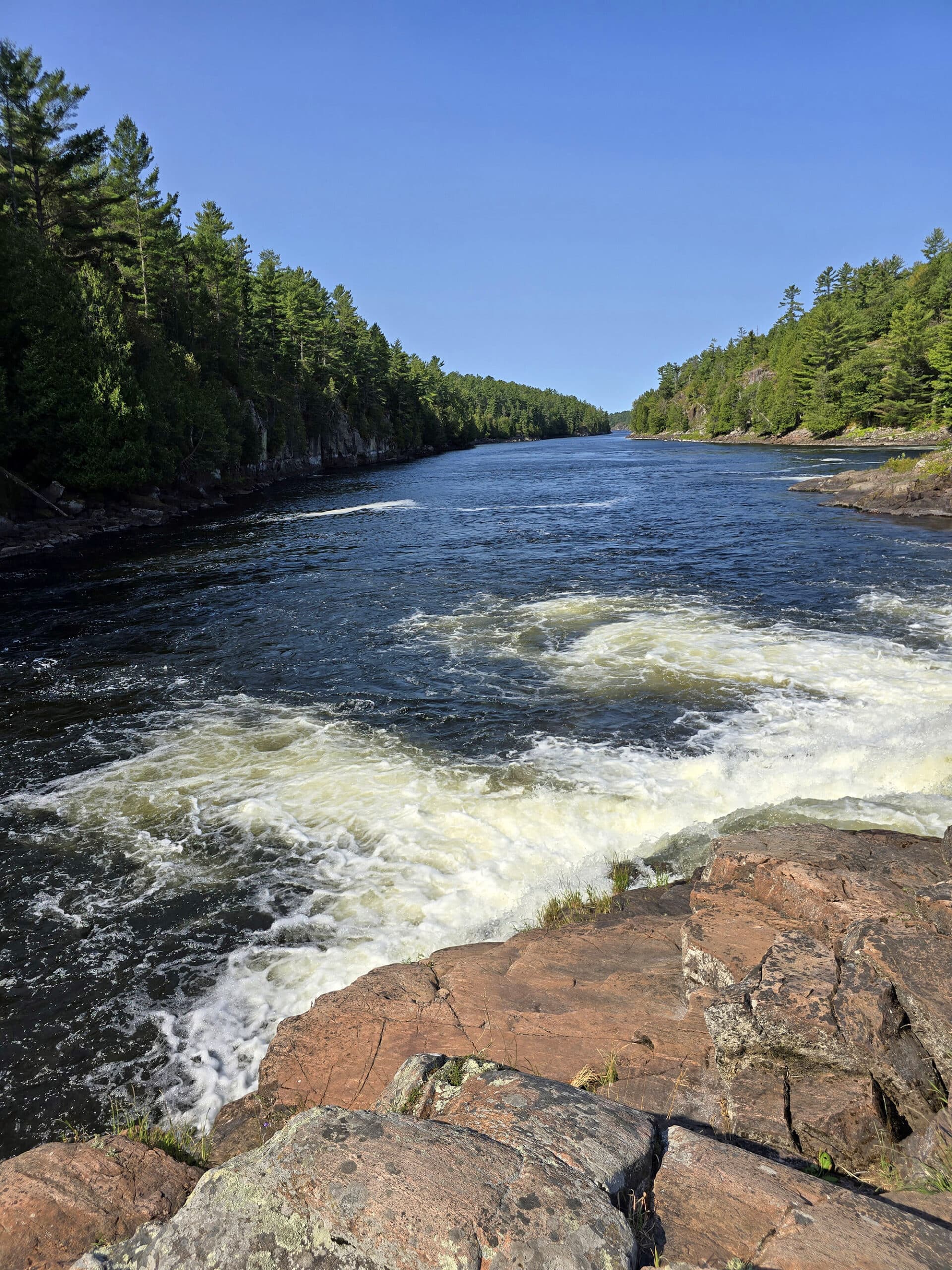 A short area of rapids on French River.