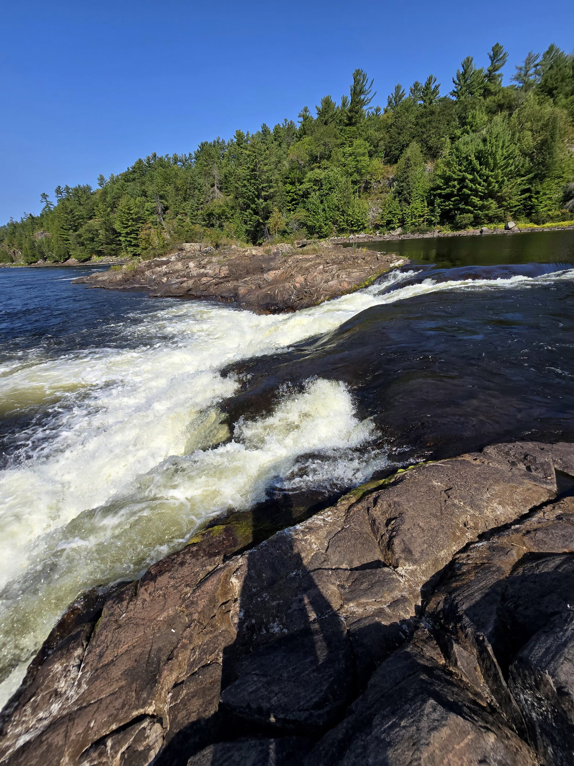 A short area of rapids on French River.