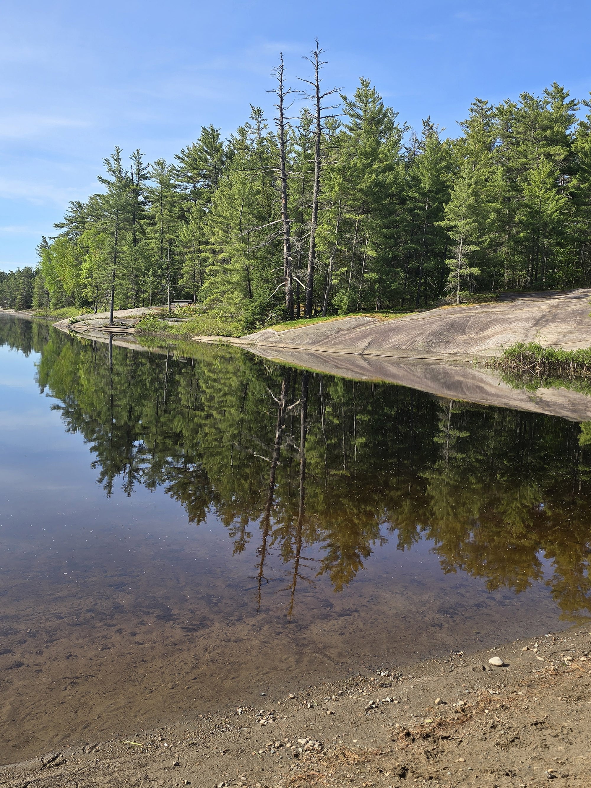 A view over Gut Lake, at Grundy Lake Provincial Park.