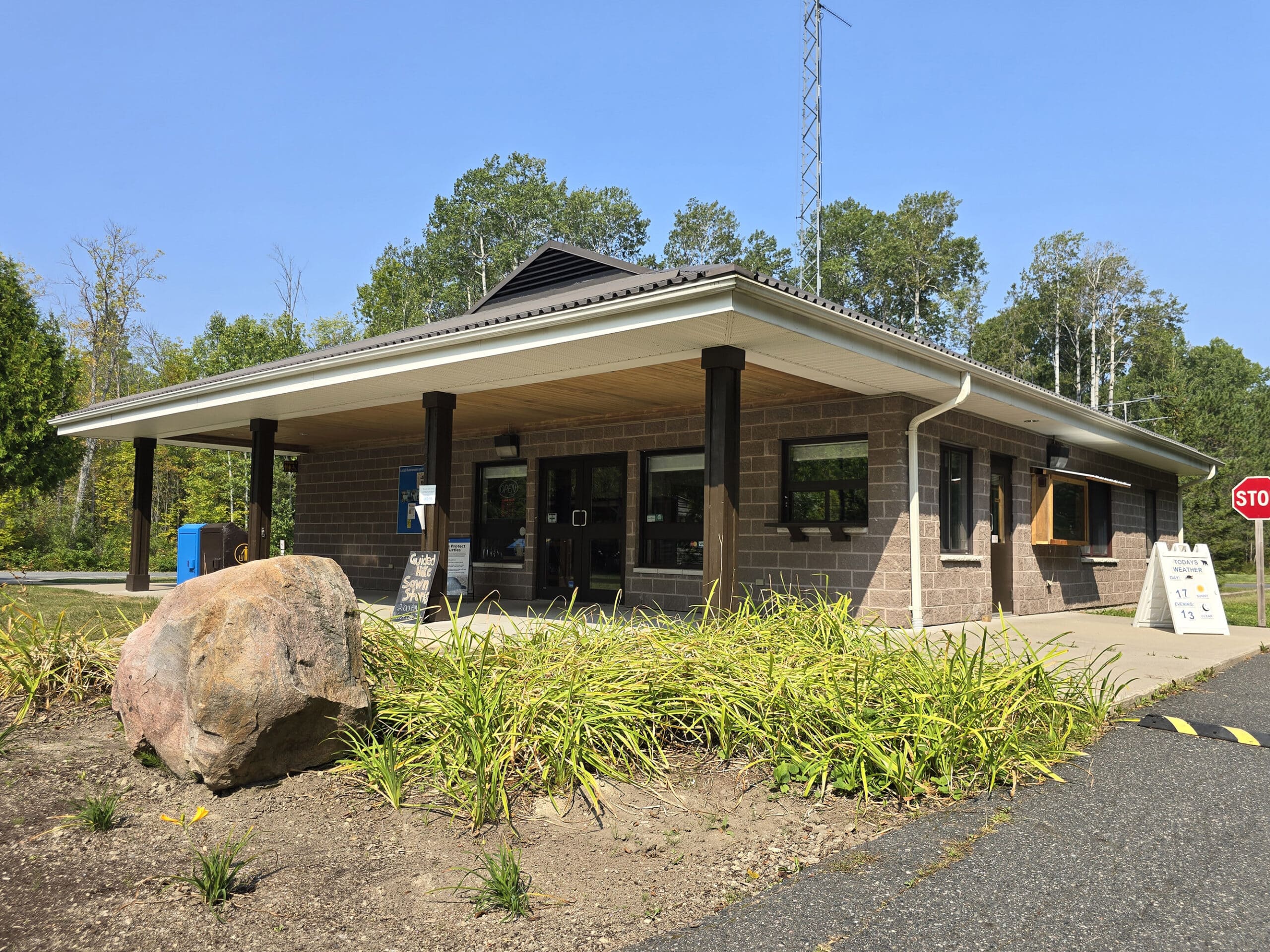 The front office building.