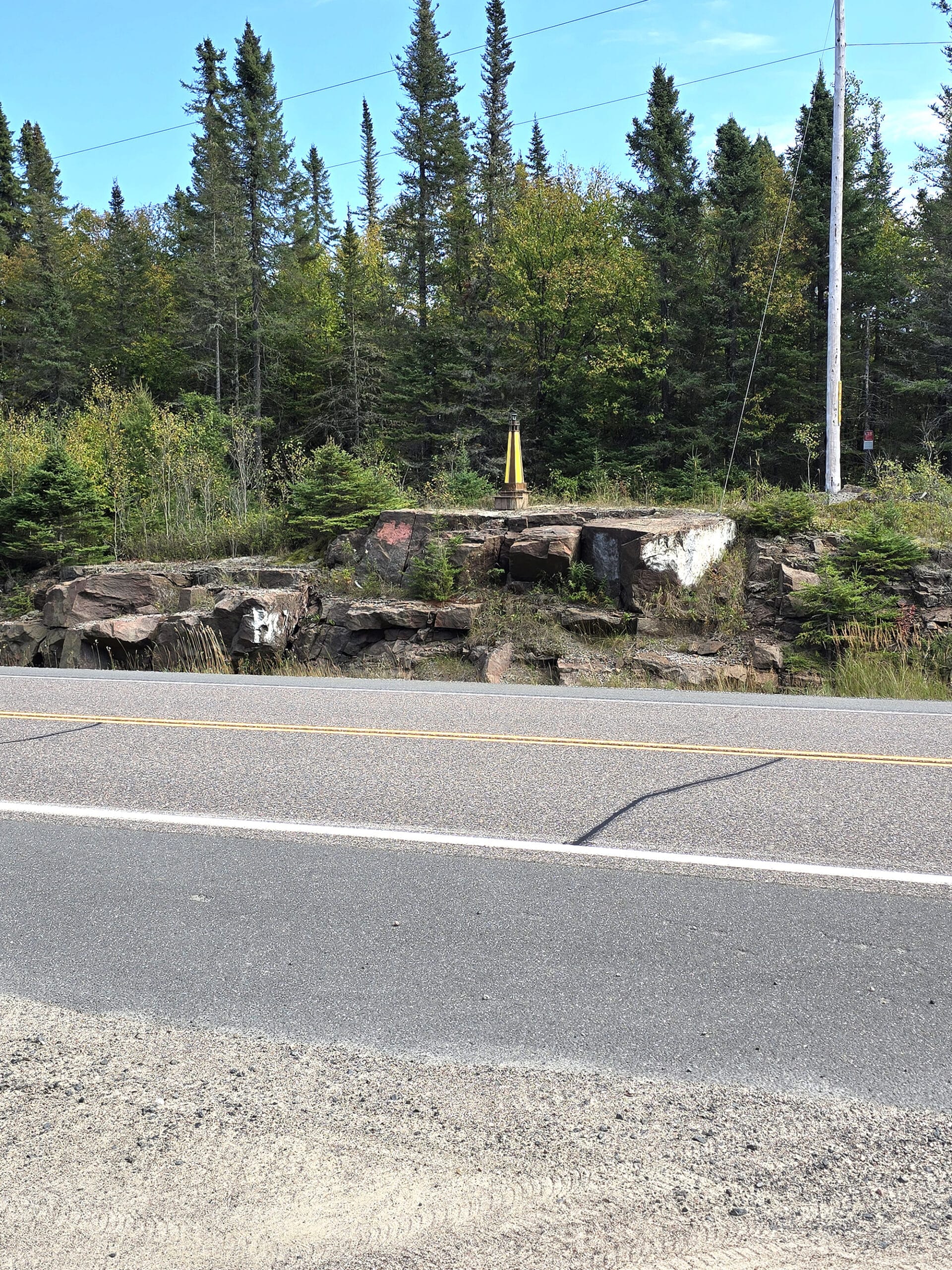 A view across the trans canada highway.