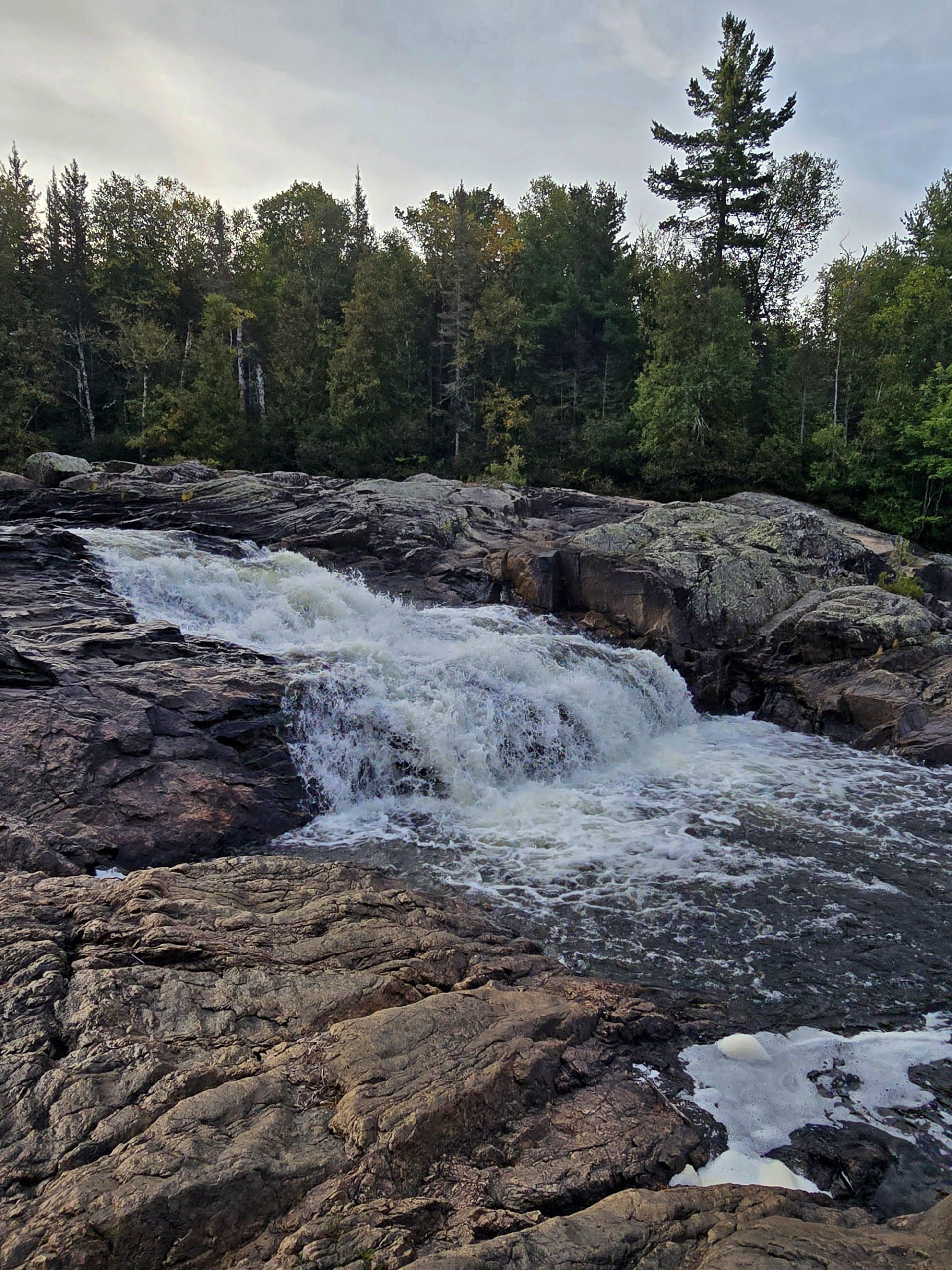 One of the waterfalls at Sand River Falls on the Pinguisibi Trail.