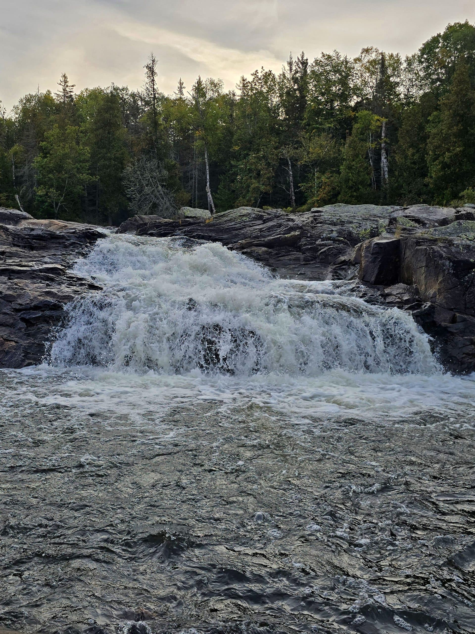 One of the waterfalls at Sand River Falls on the Pinguisibi Trail.