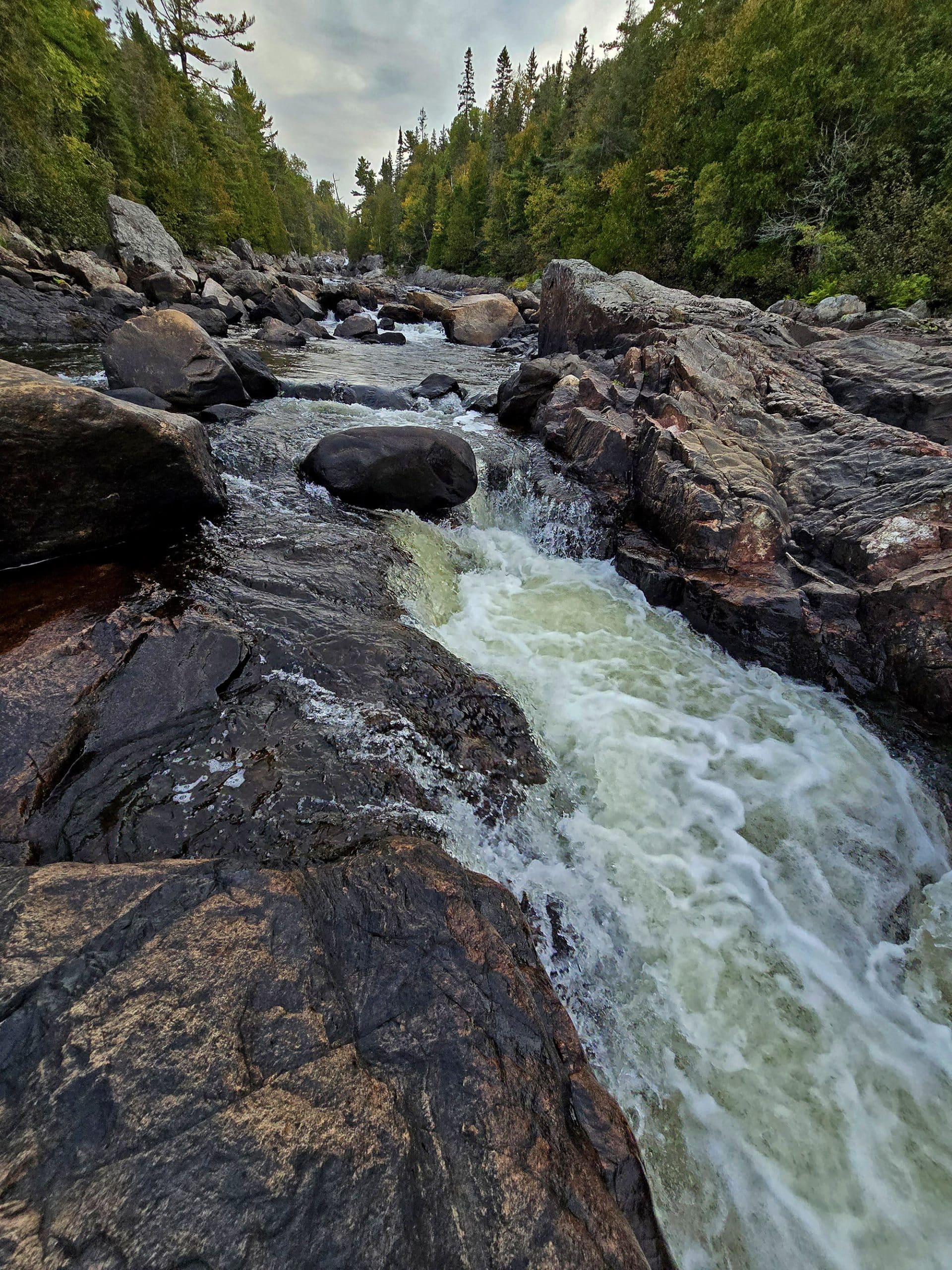 One of the waterfalls at Sand River Falls on the Pinguisibi Trail.