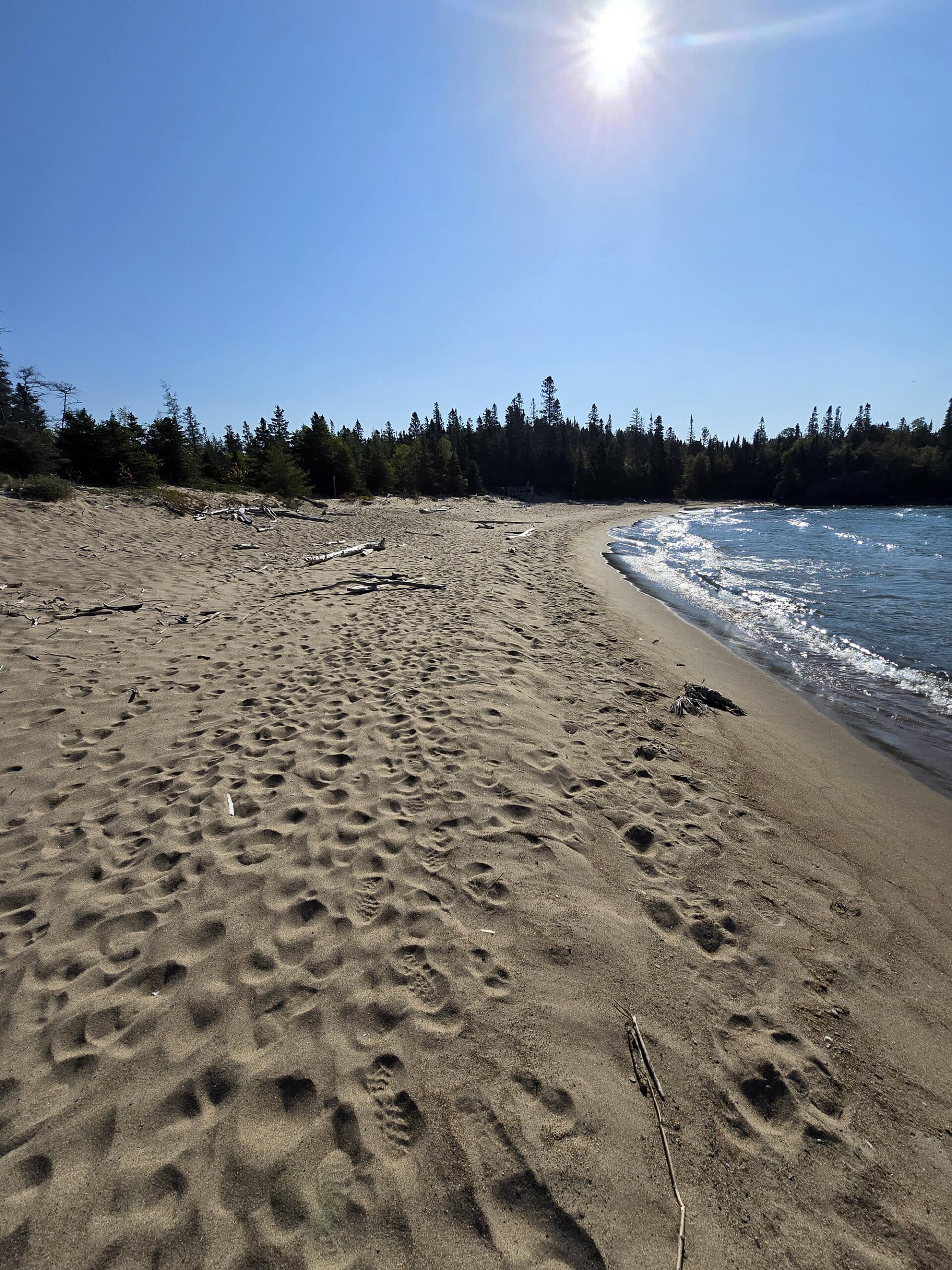 Horseshoe Bay Beach at Lake Superior Provincial Park.