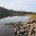 Rabbit Blanket Lake, right after sunrise.