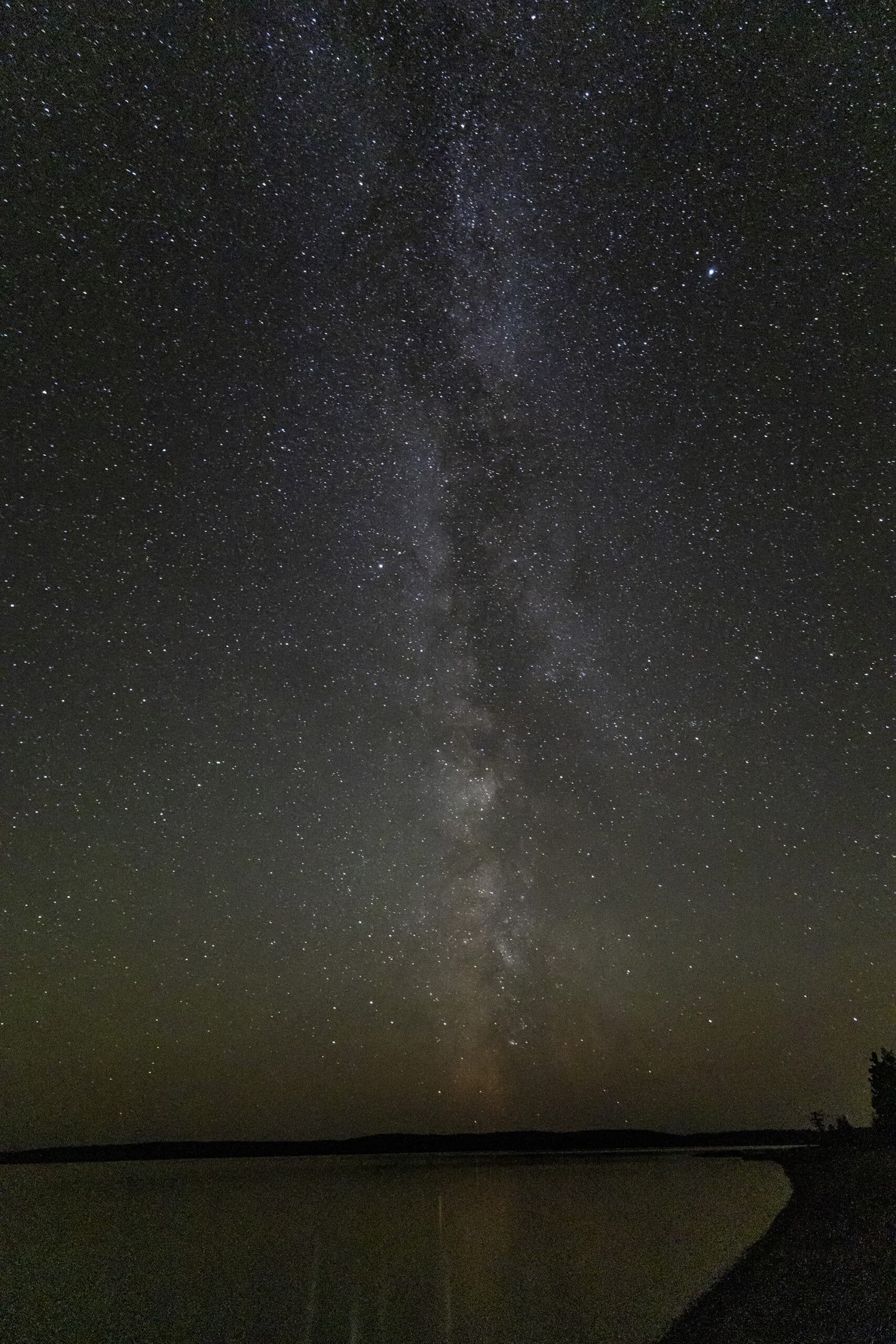 The milky way over lake superior.