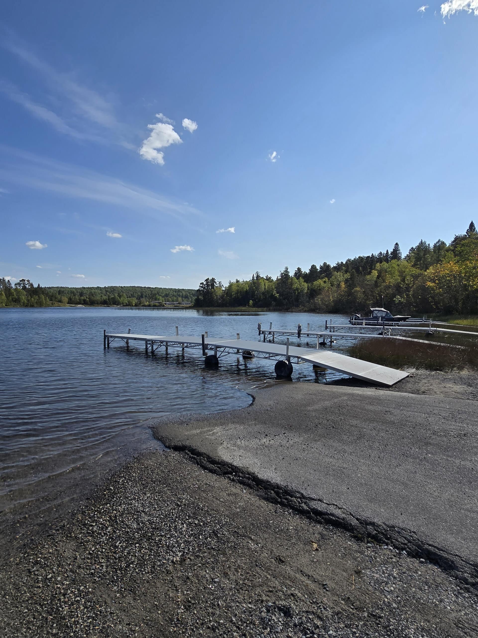 A boat launch on white lake.